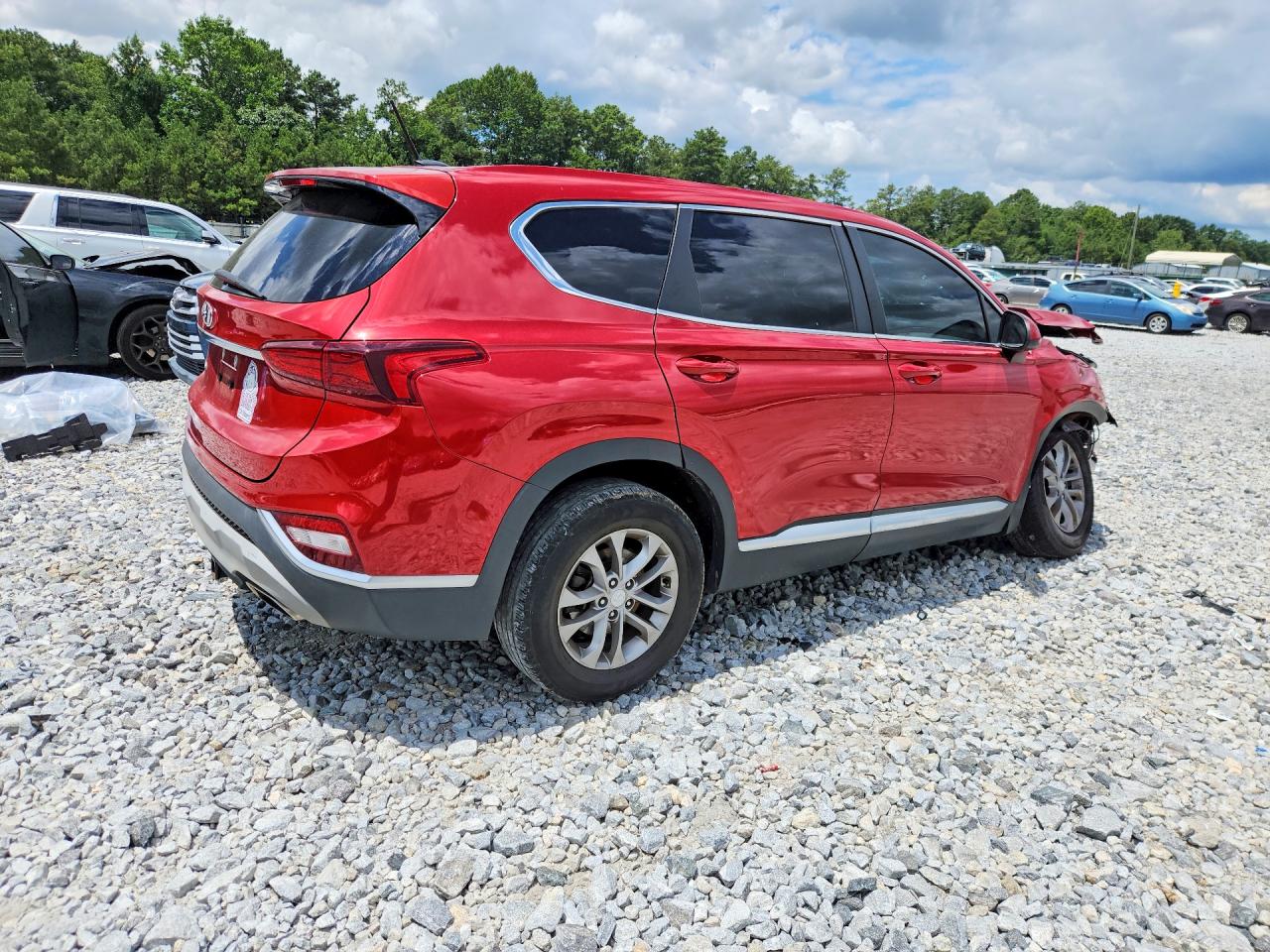 2019 Hyundai Santa Fe Se Красный vin: 5NMS23AD4KH134440