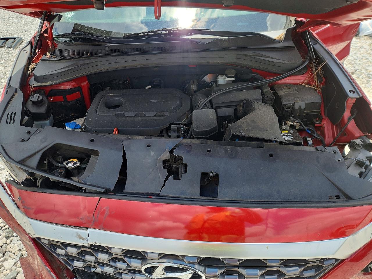 2019 Hyundai Santa Fe Se Красный vin: 5NMS23AD4KH134440