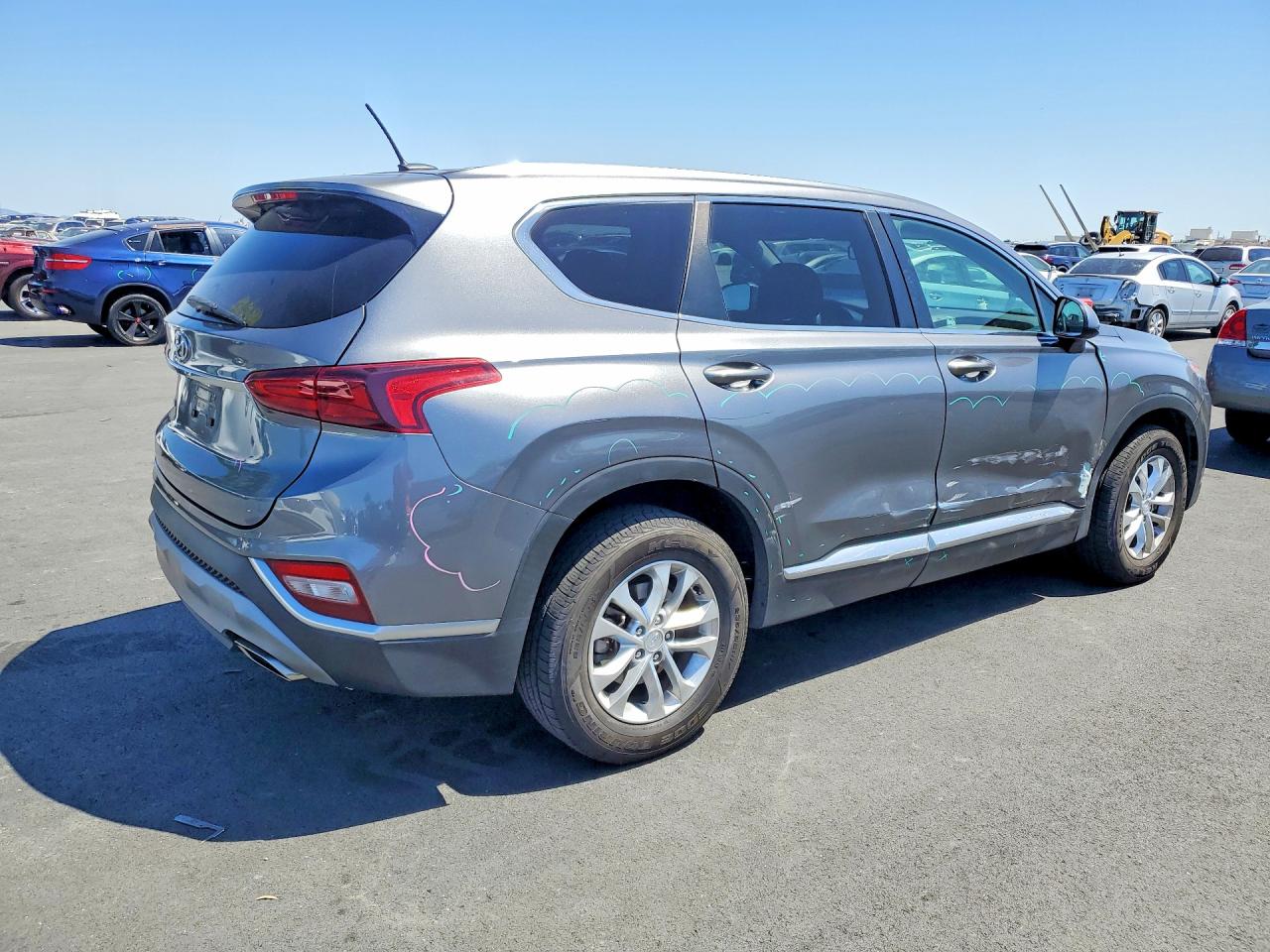 2019 Hyundai Santa Fe Se Gray vin: 5NMS23AD5KH009611
