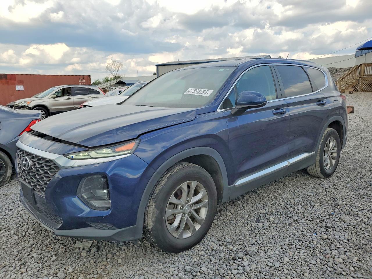 2019 Hyundai Santa Fe Se 2.4l Синий vin: 5NMS23AD6KH011559