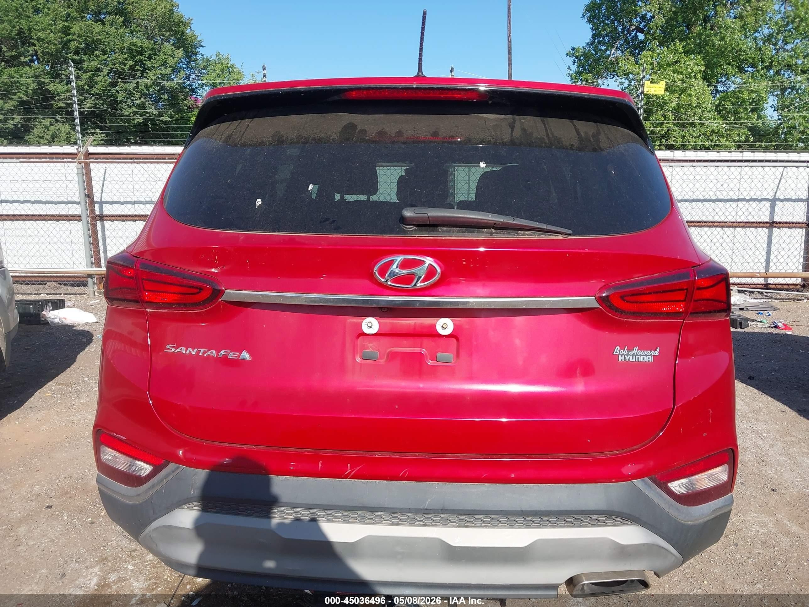 2019 Hyundai Santa Fe Se Темно-бордовый vin: 5NMS23AD7KH111718