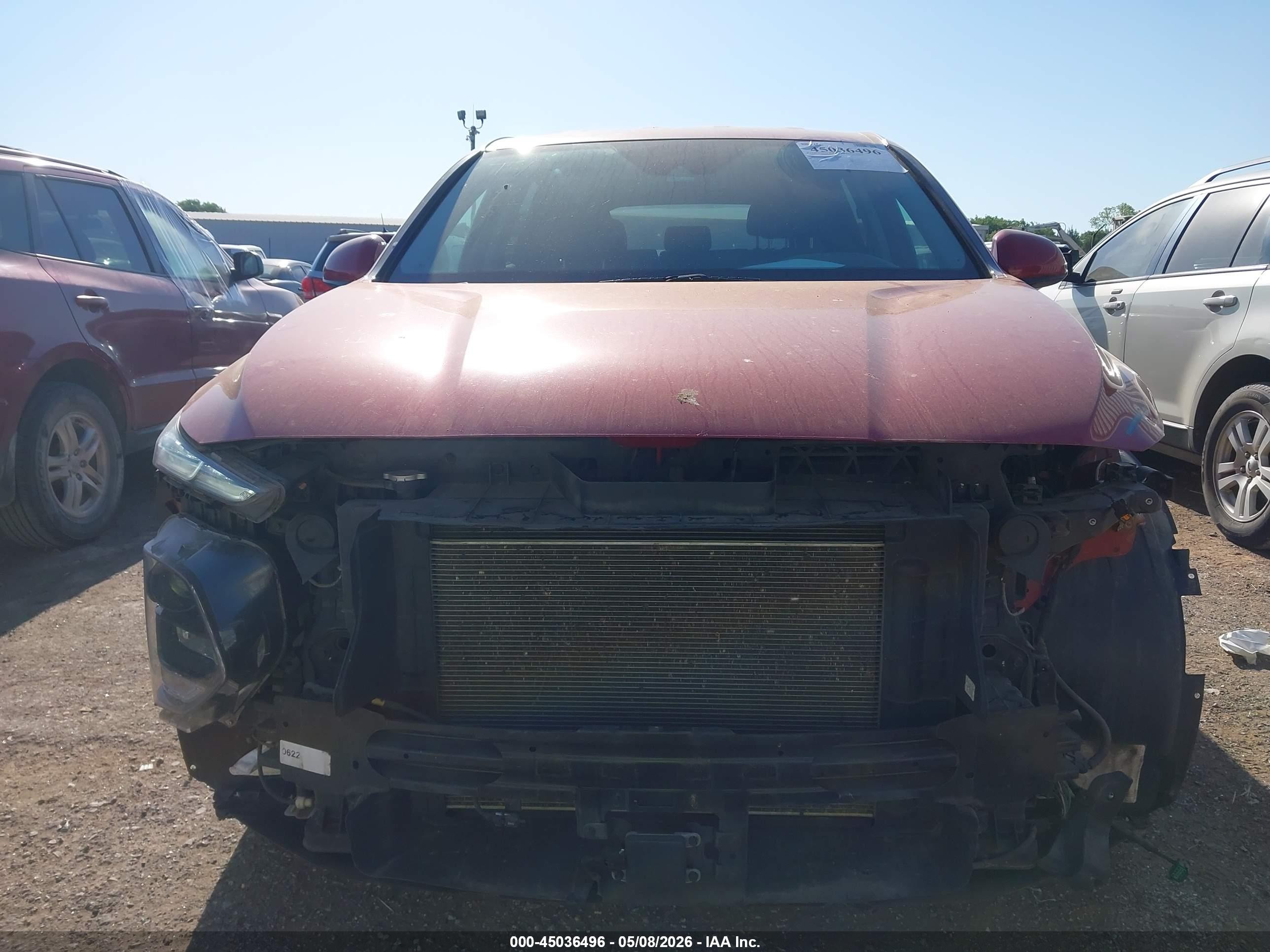 2019 Hyundai Santa Fe Se Темно-бордовый vin: 5NMS23AD7KH111718