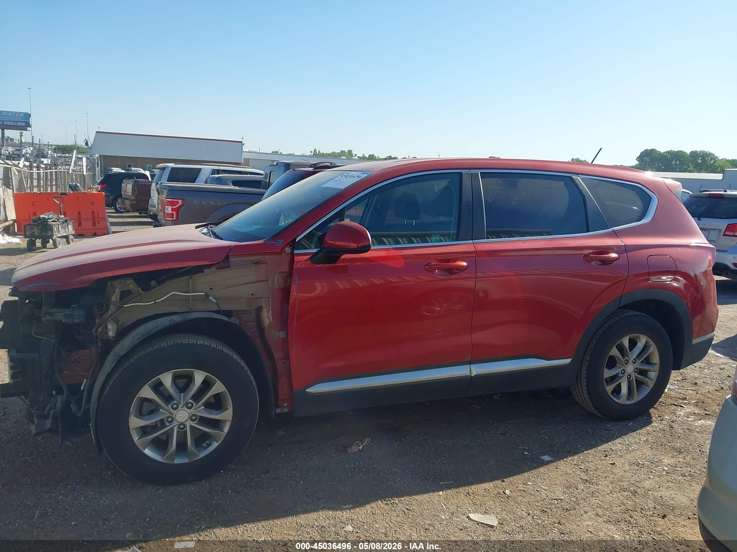 2019 Hyundai Santa Fe Se Темно-бордовый vin: 5NMS23AD7KH111718