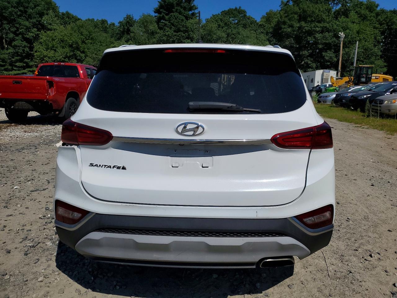 2019 Hyundai Santa Fe Se White vin: 5NMS23AD8KH007710