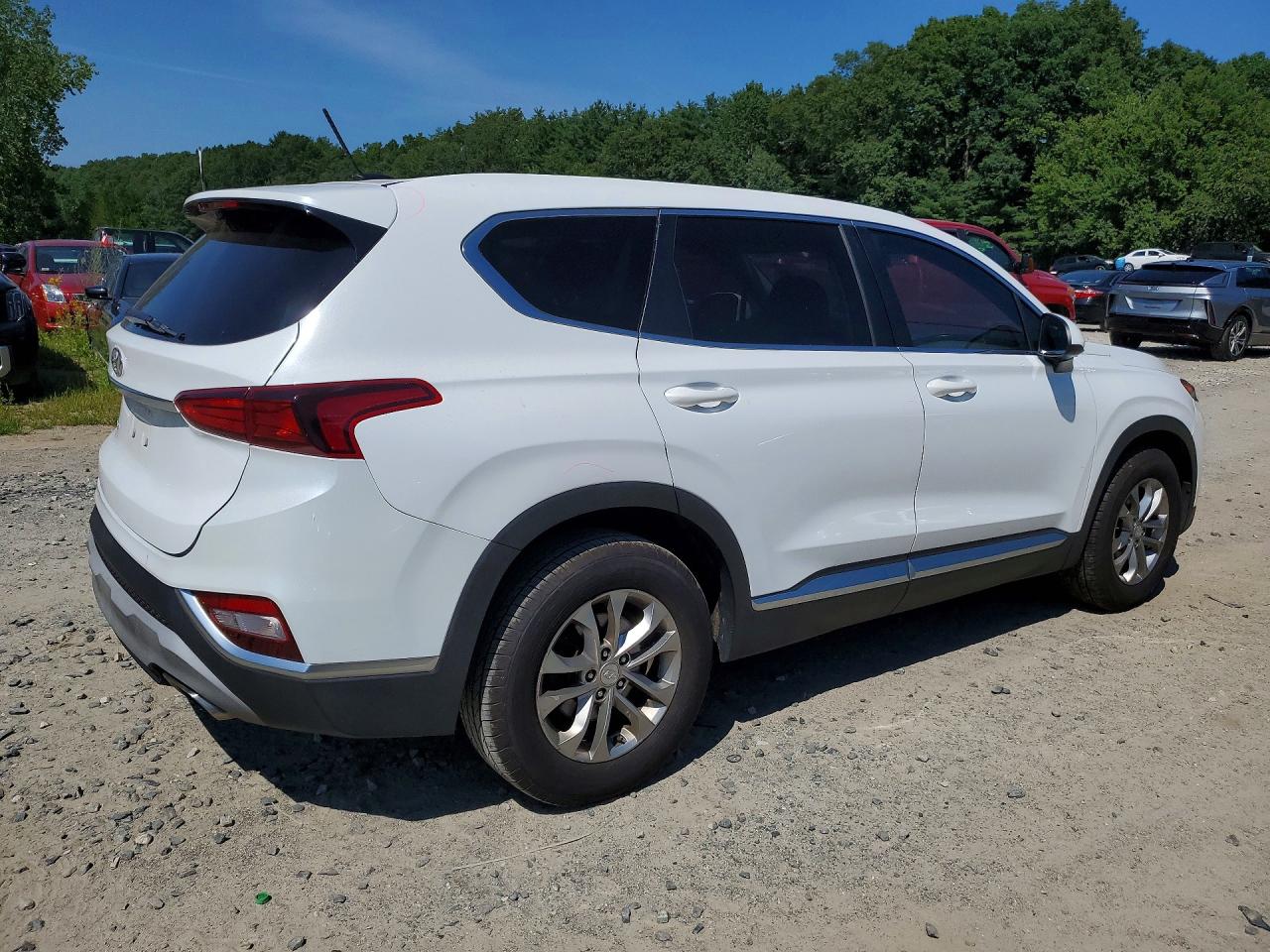 2019 Hyundai Santa Fe Se White vin: 5NMS23AD8KH007710