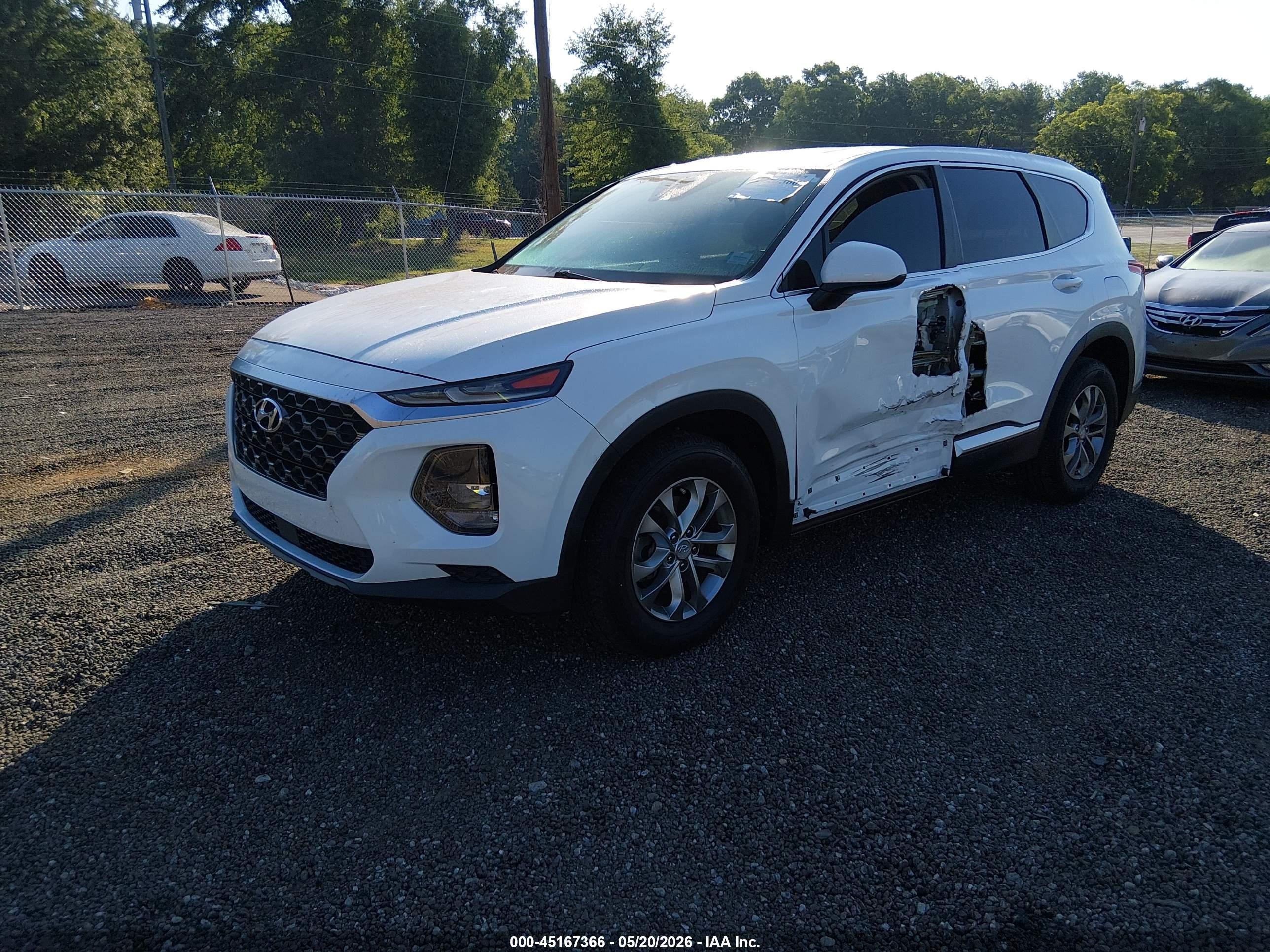 2019 Hyundai Santa Fe Se White vin: 5NMS23AD9KH096431