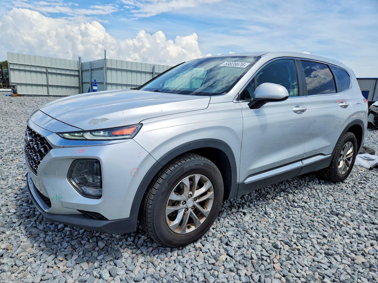 2019 Hyundai Santa Fe Se Серебряный vin: 5NMS23AD9KH127807
