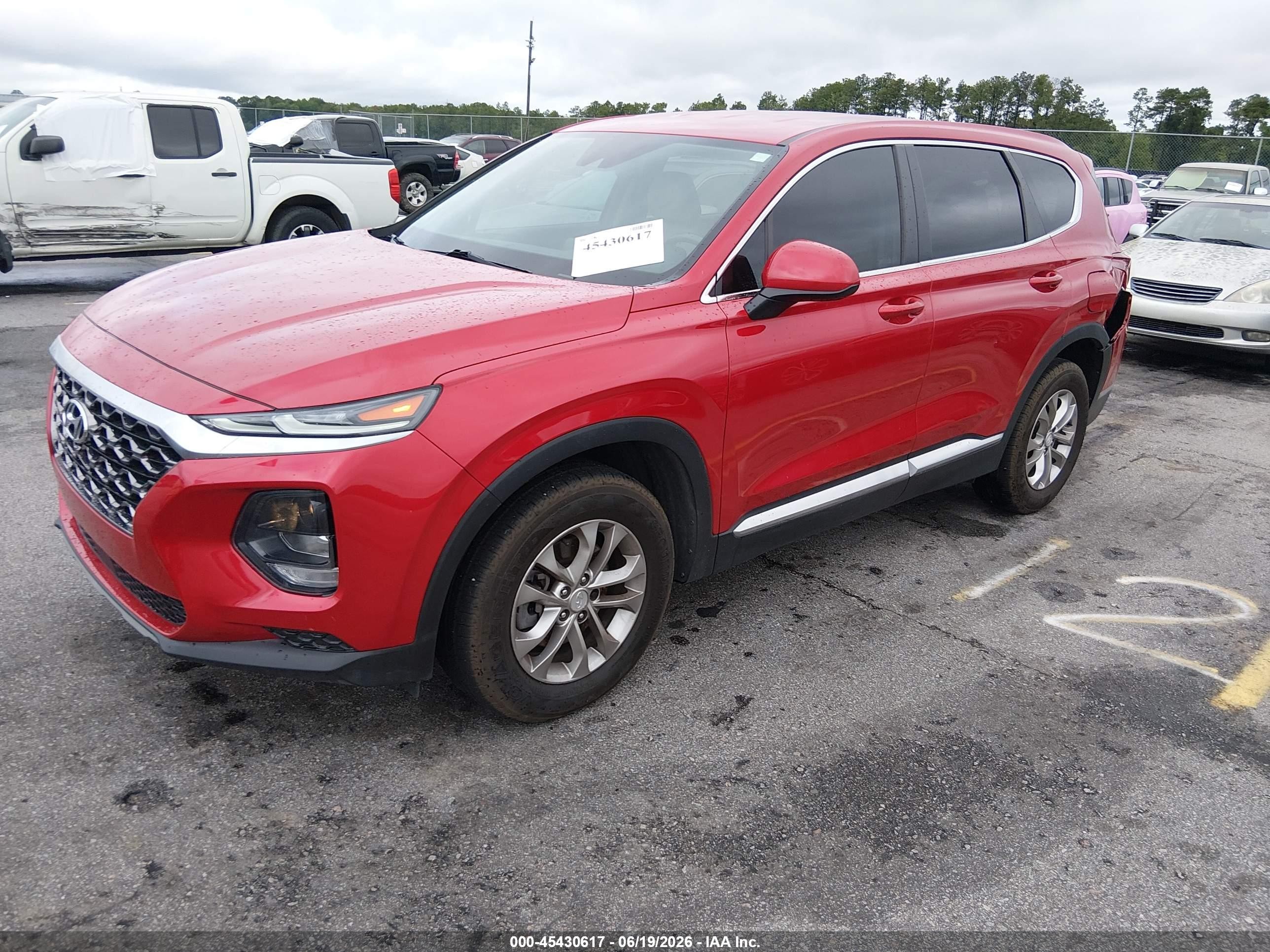 2020 Hyundai Santa Fe Se Red vin: 5NMS23AD9LH248533