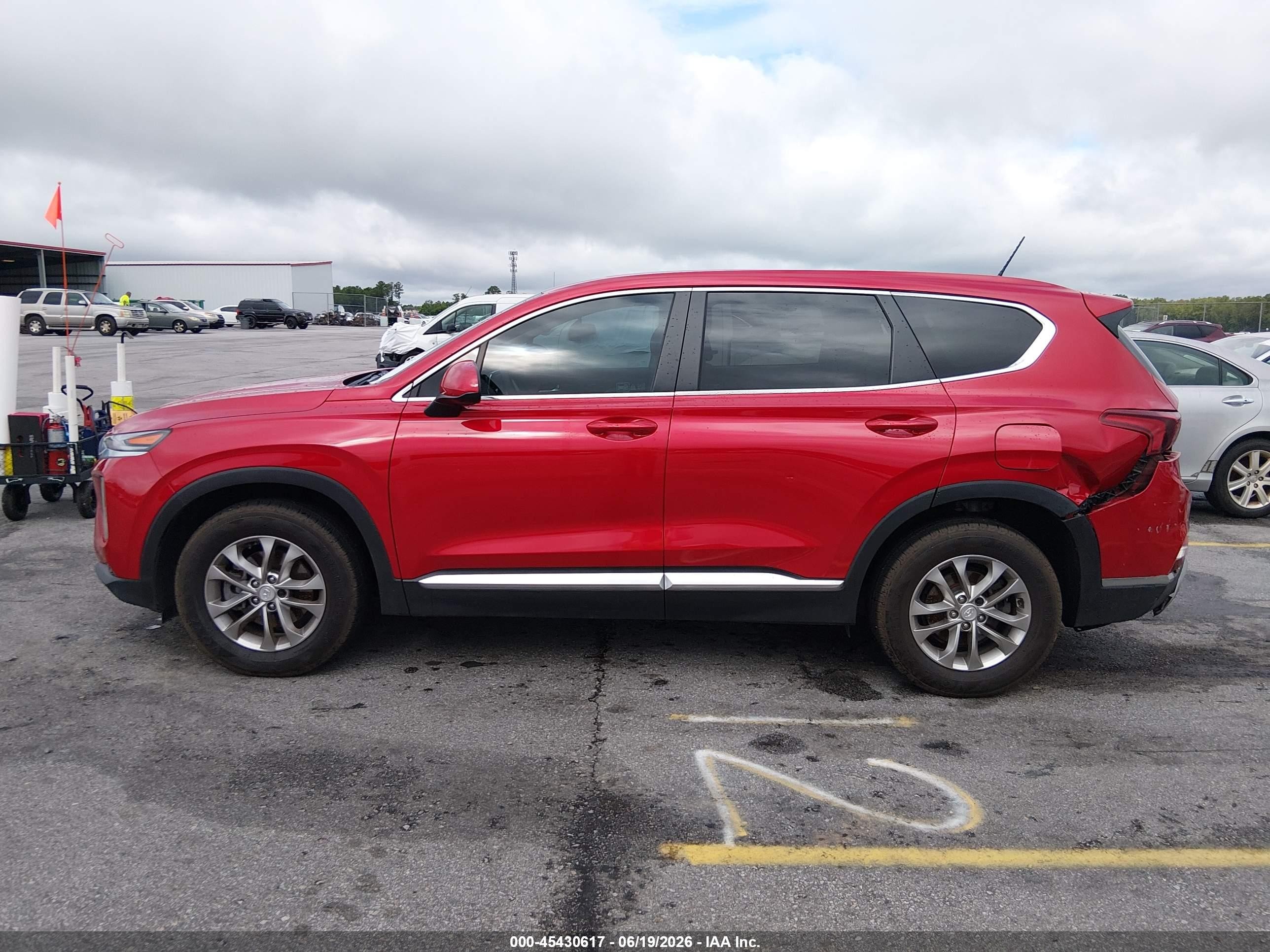 2020 Hyundai Santa Fe Se Red vin: 5NMS23AD9LH248533
