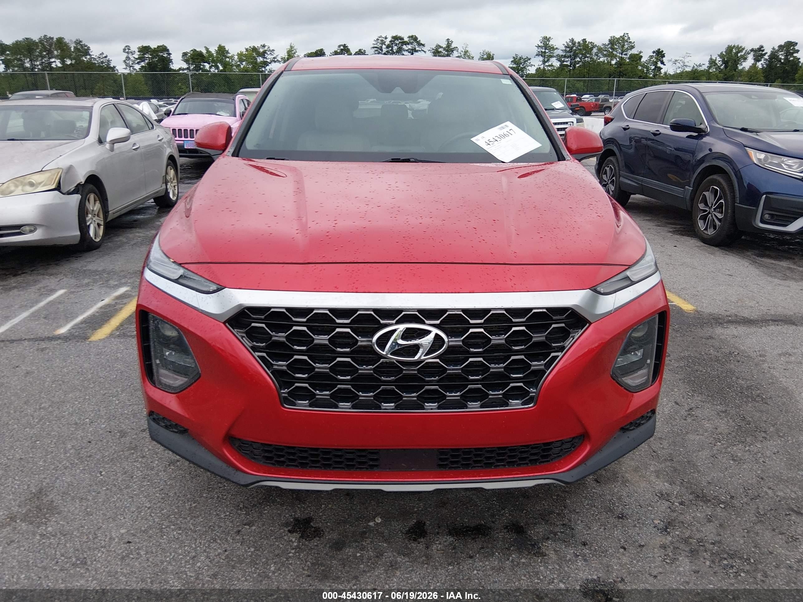 2020 Hyundai Santa Fe Se Red vin: 5NMS23AD9LH248533