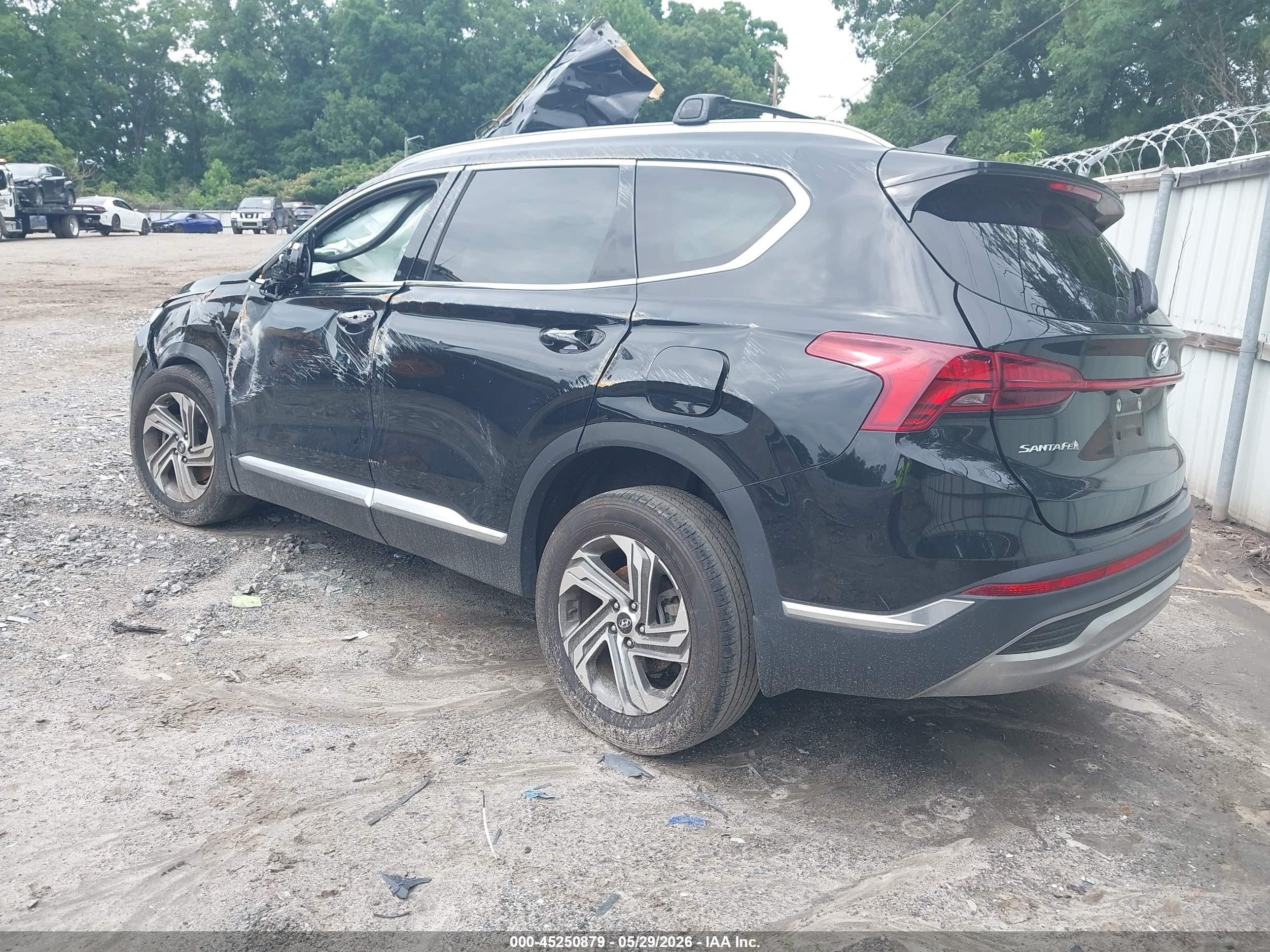 2022 Hyundai Santa Fe Sel Черный vin: 5NMS24AJ5NH378002