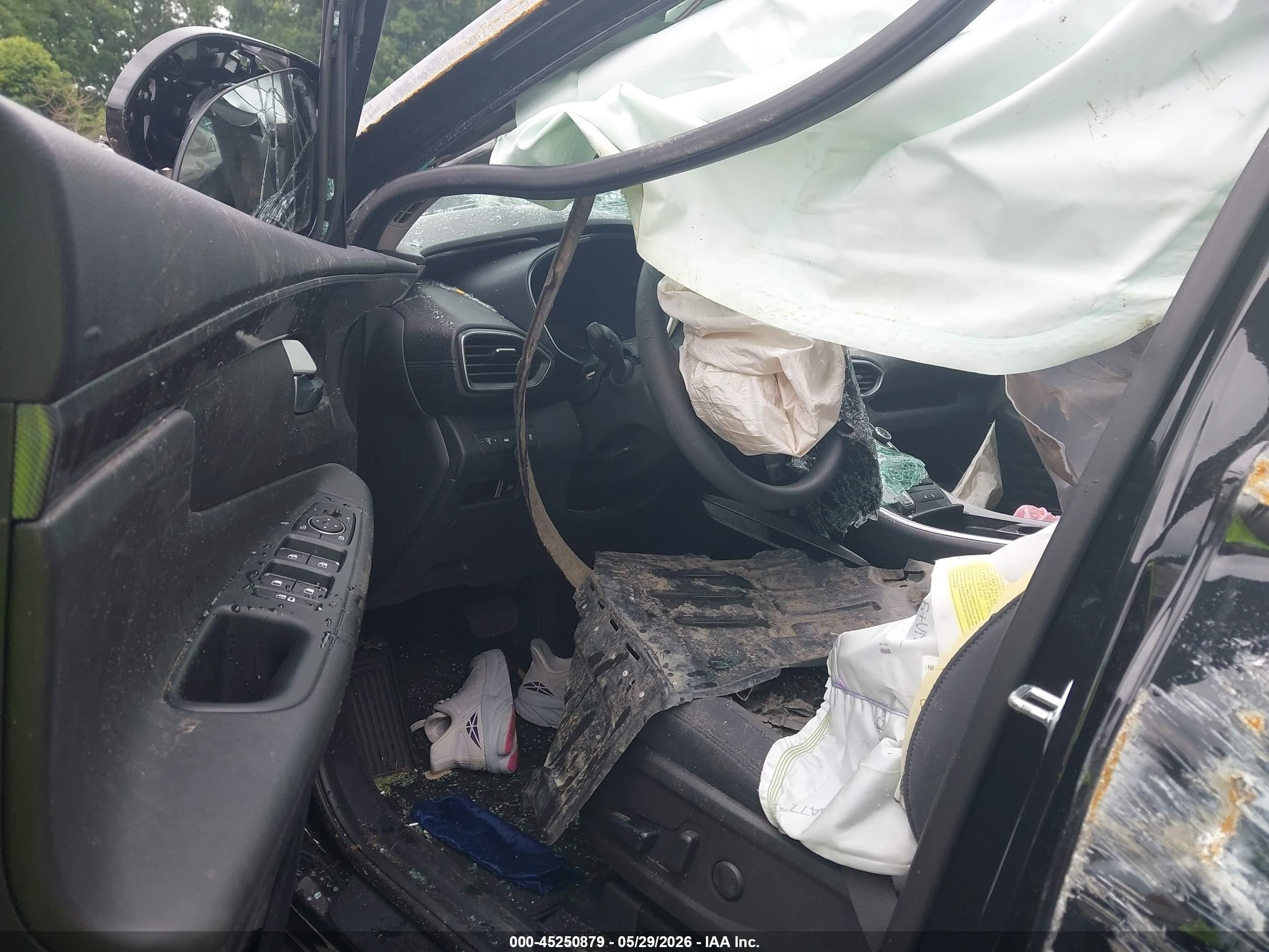 2022 Hyundai Santa Fe Sel Черный vin: 5NMS24AJ5NH378002