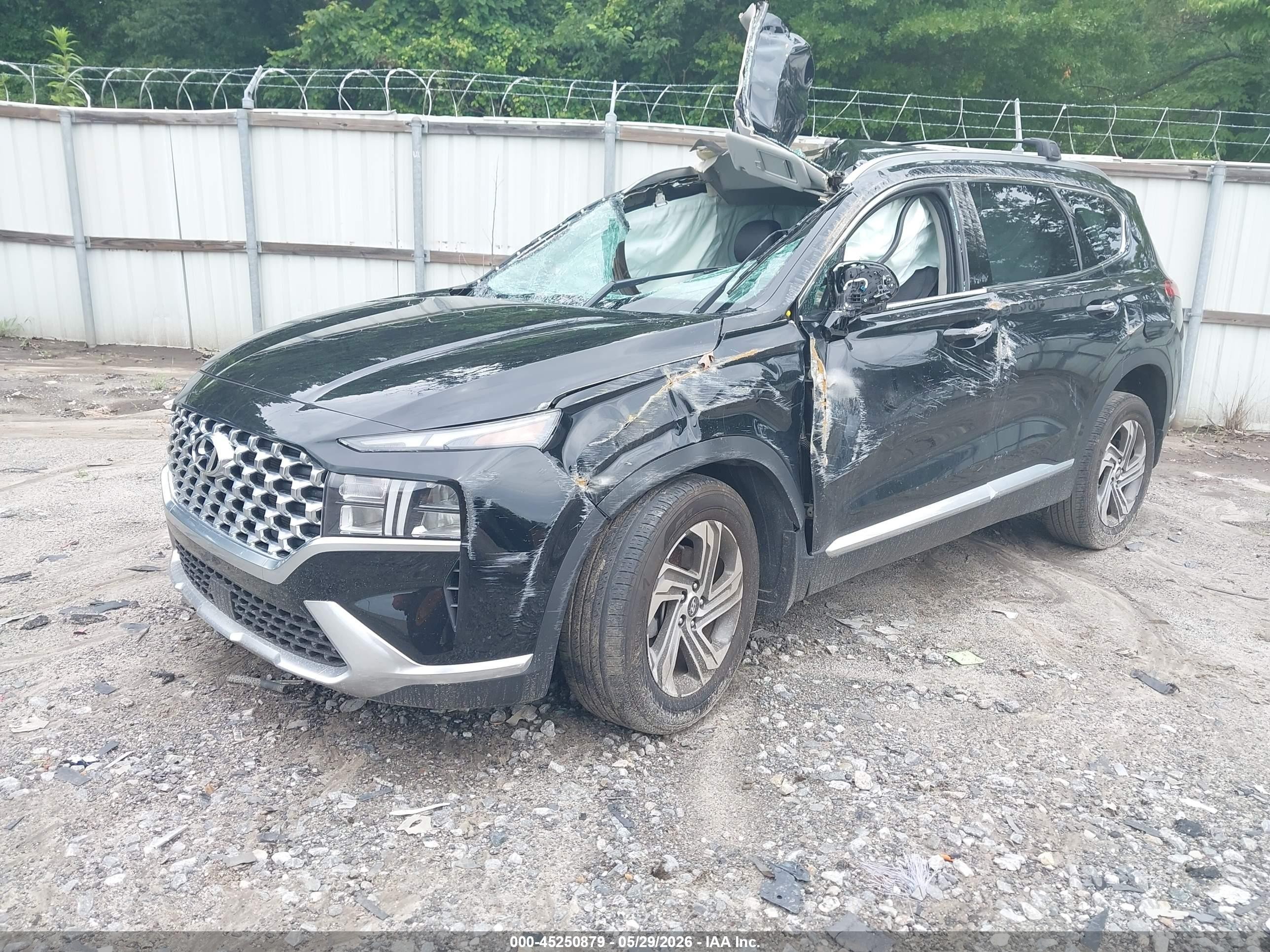 2022 Hyundai Santa Fe Sel Черный vin: 5NMS24AJ5NH378002
