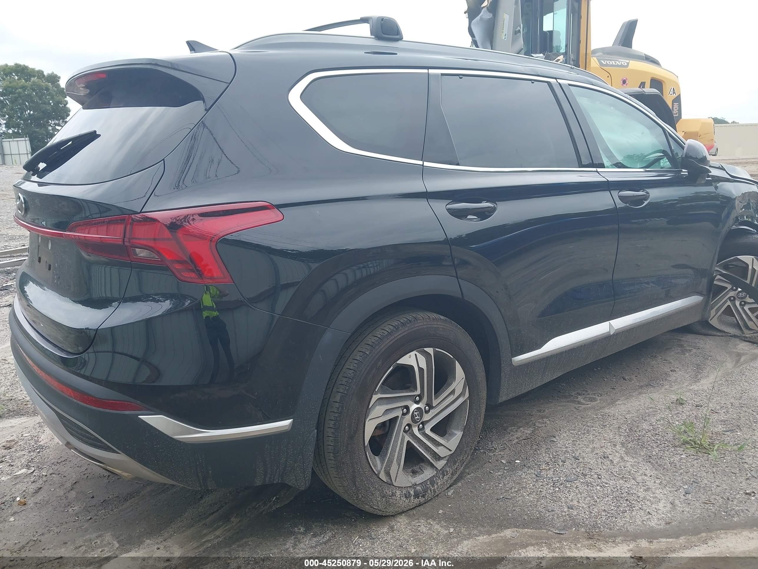2022 Hyundai Santa Fe Sel Черный vin: 5NMS24AJ5NH378002