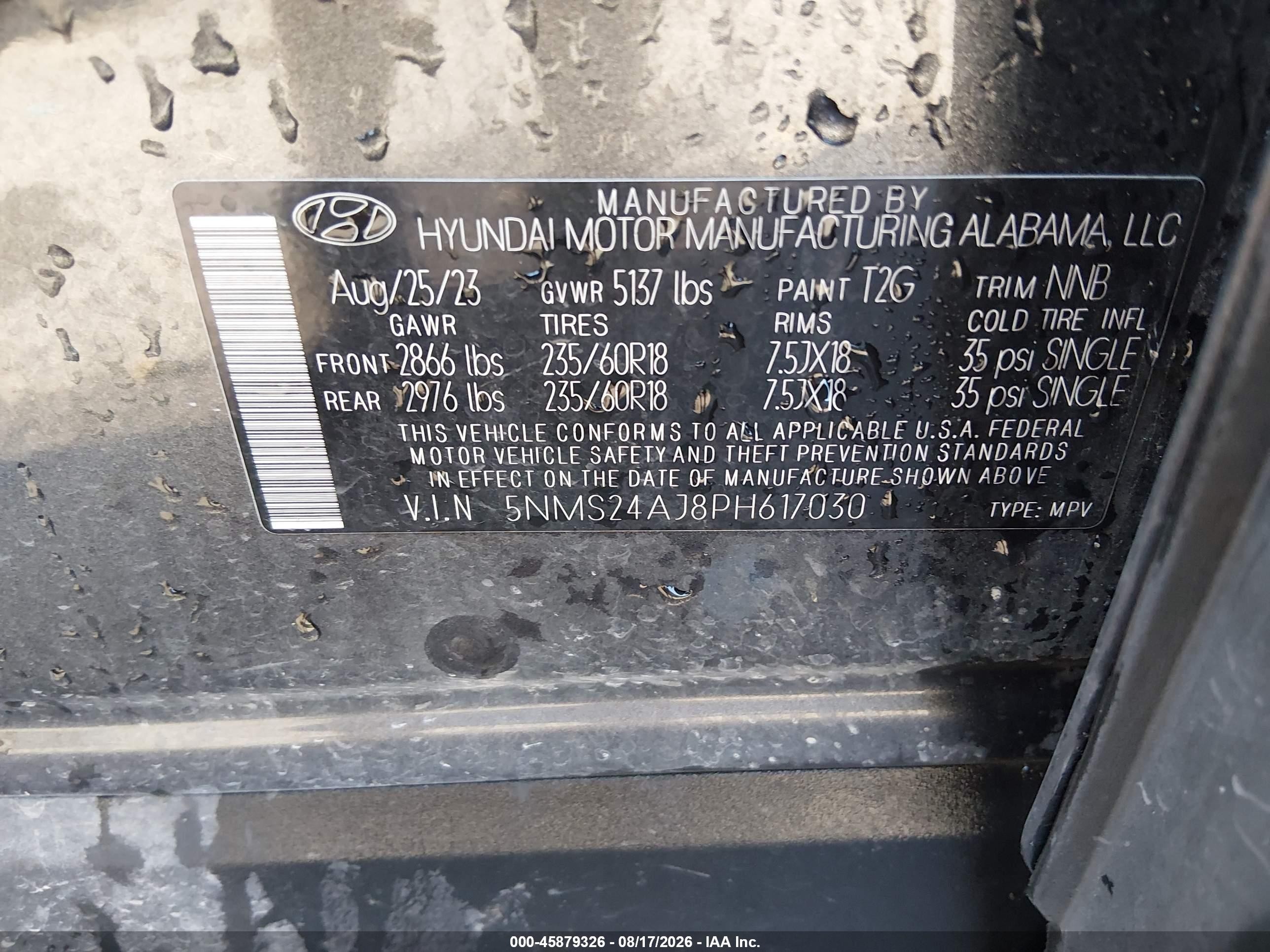 2023 Hyundai Santa Fe Sel Gray vin: 5NMS24AJ8PH617030