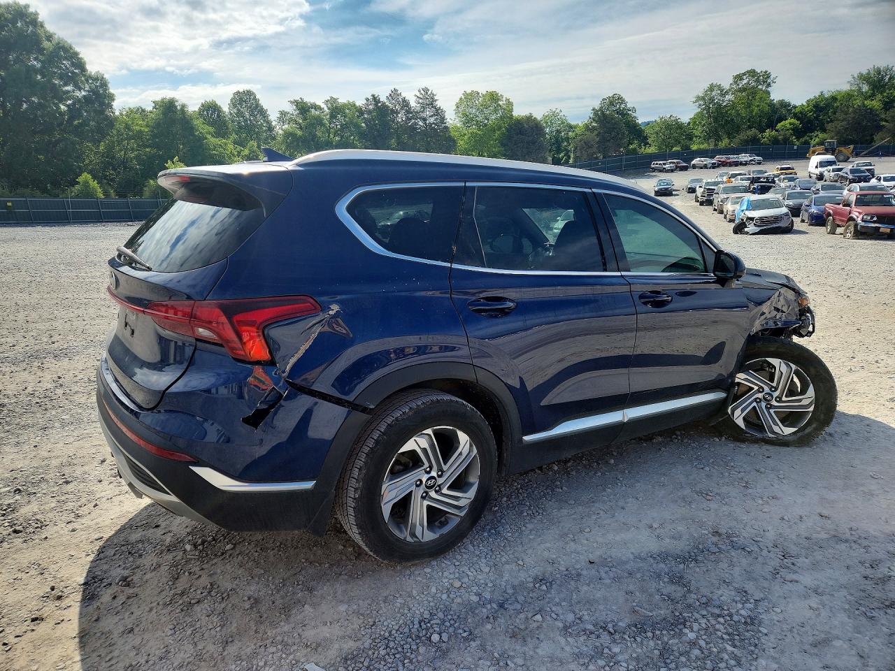 2022 Hyundai Santa Fe Sel Blue vin: 5NMS24AJXNH373166