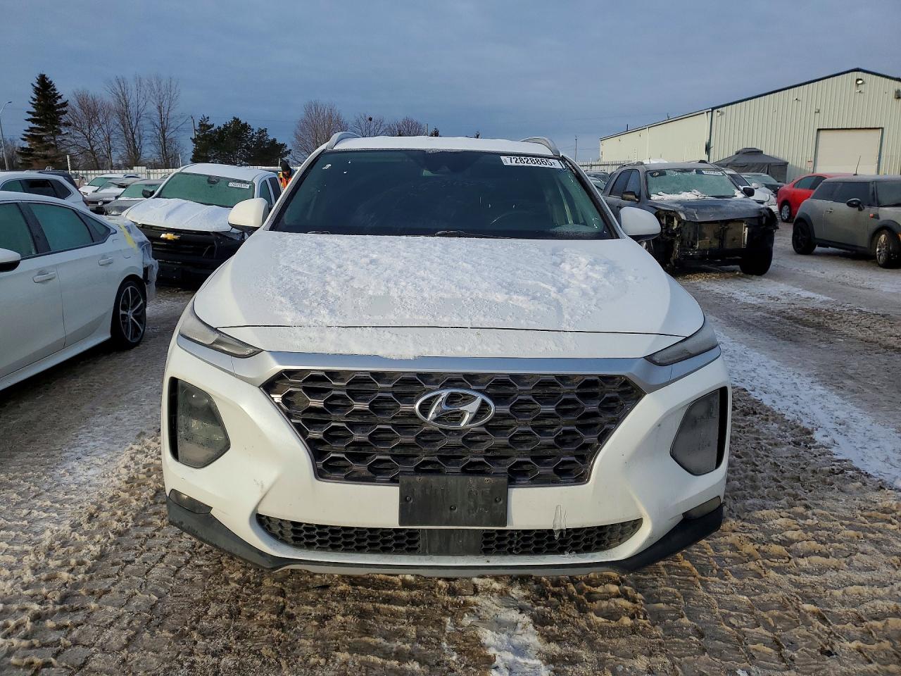 2019 Hyundai Santa Fe Se Белый vin: 5NMS2CAD0KH098410