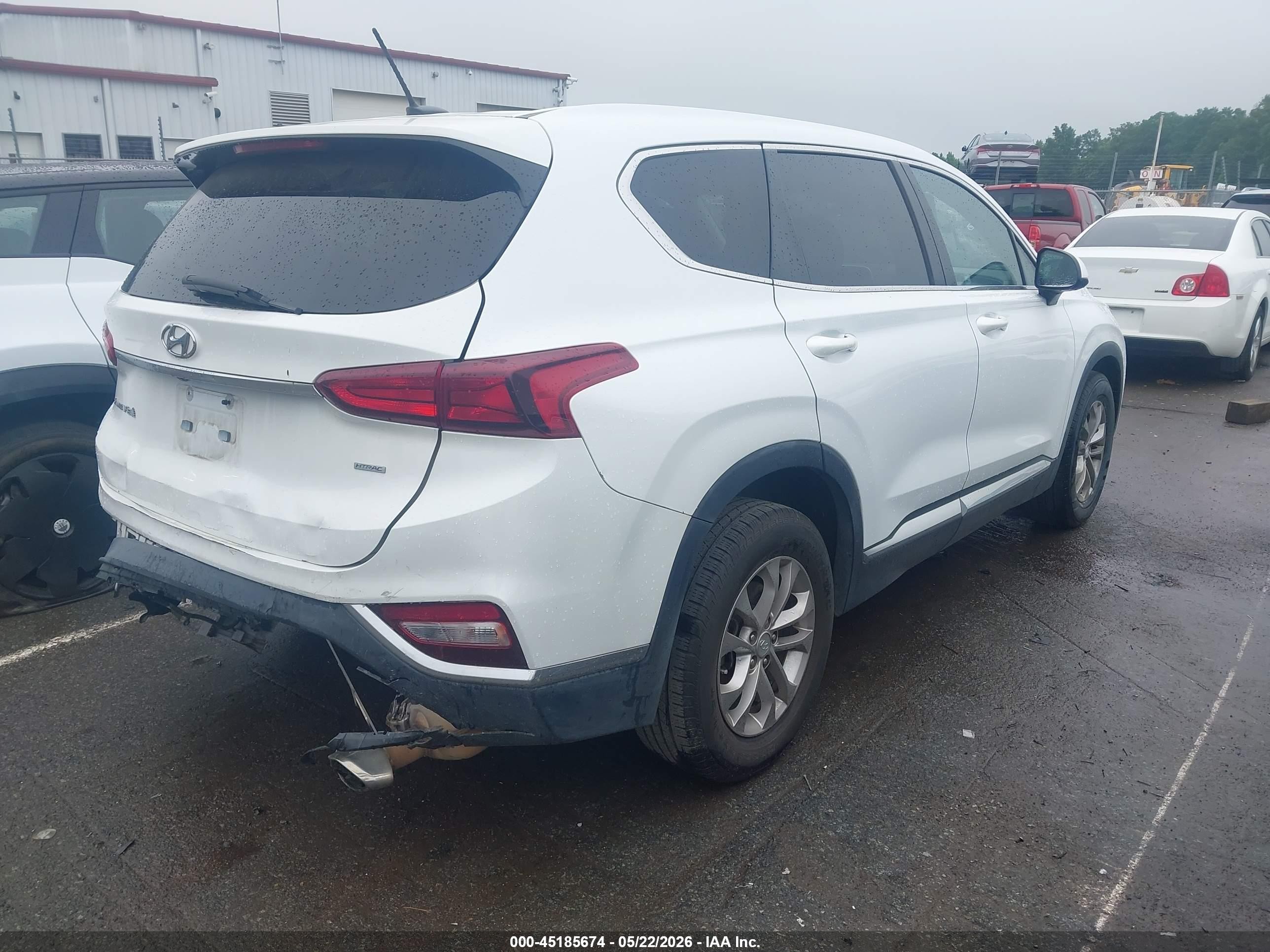 2019 Hyundai Santa Fe Se White vin: 5NMS2CAD1KH019309