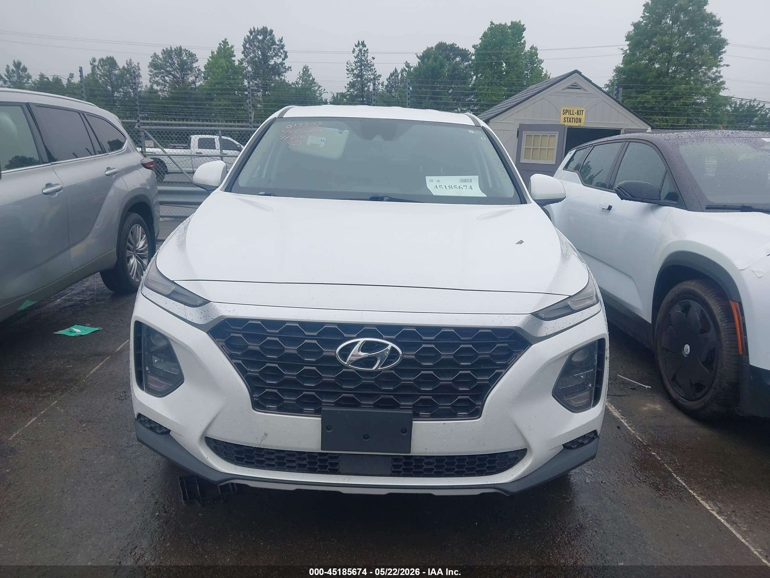 2019 Hyundai Santa Fe Se White vin: 5NMS2CAD1KH019309