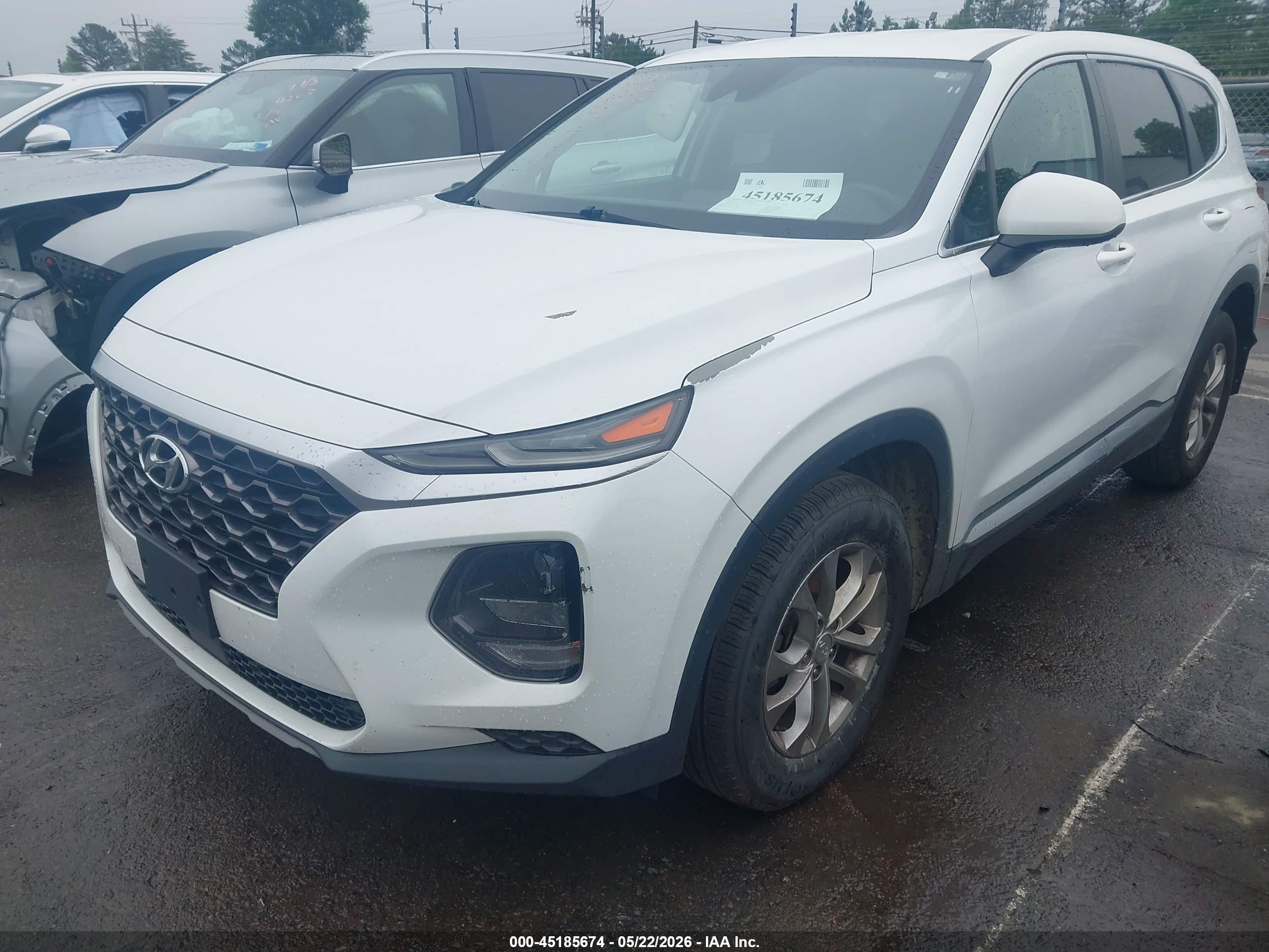2019 Hyundai Santa Fe Se White vin: 5NMS2CAD1KH019309