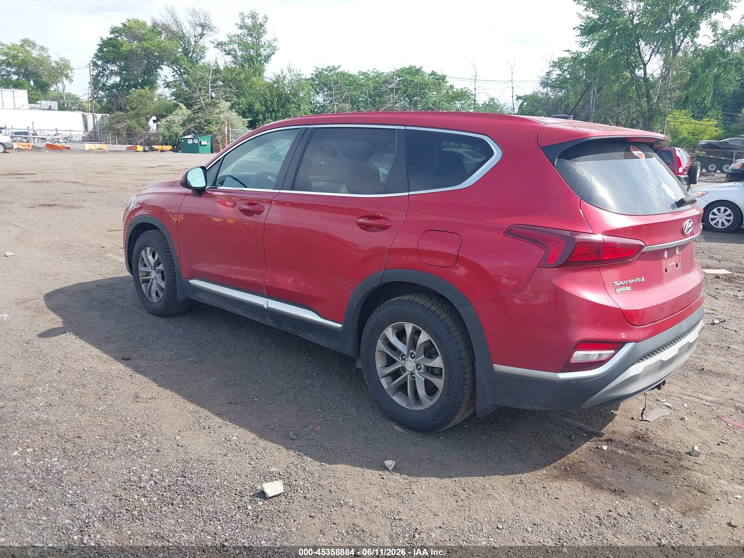 2020 Hyundai Santa Fe Se Red vin: 5NMS2CAD5LH150180