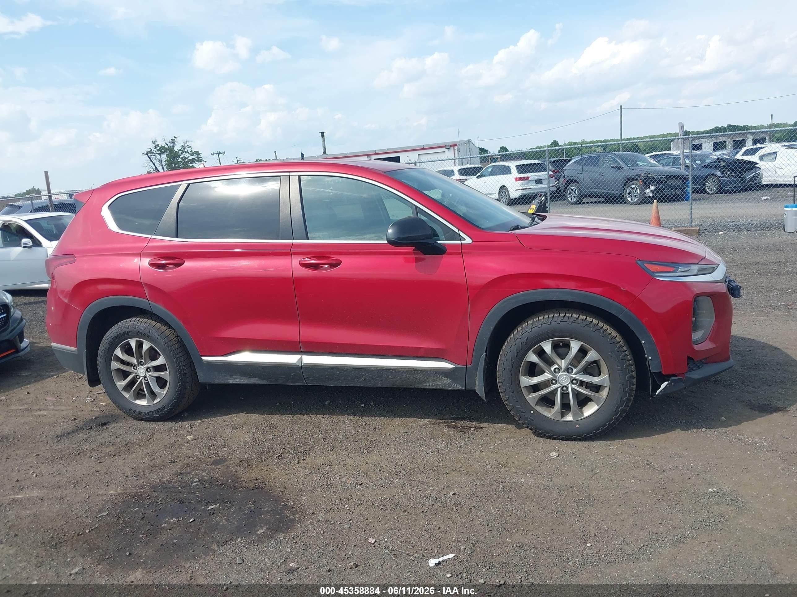 2020 Hyundai Santa Fe Se Red vin: 5NMS2CAD5LH150180