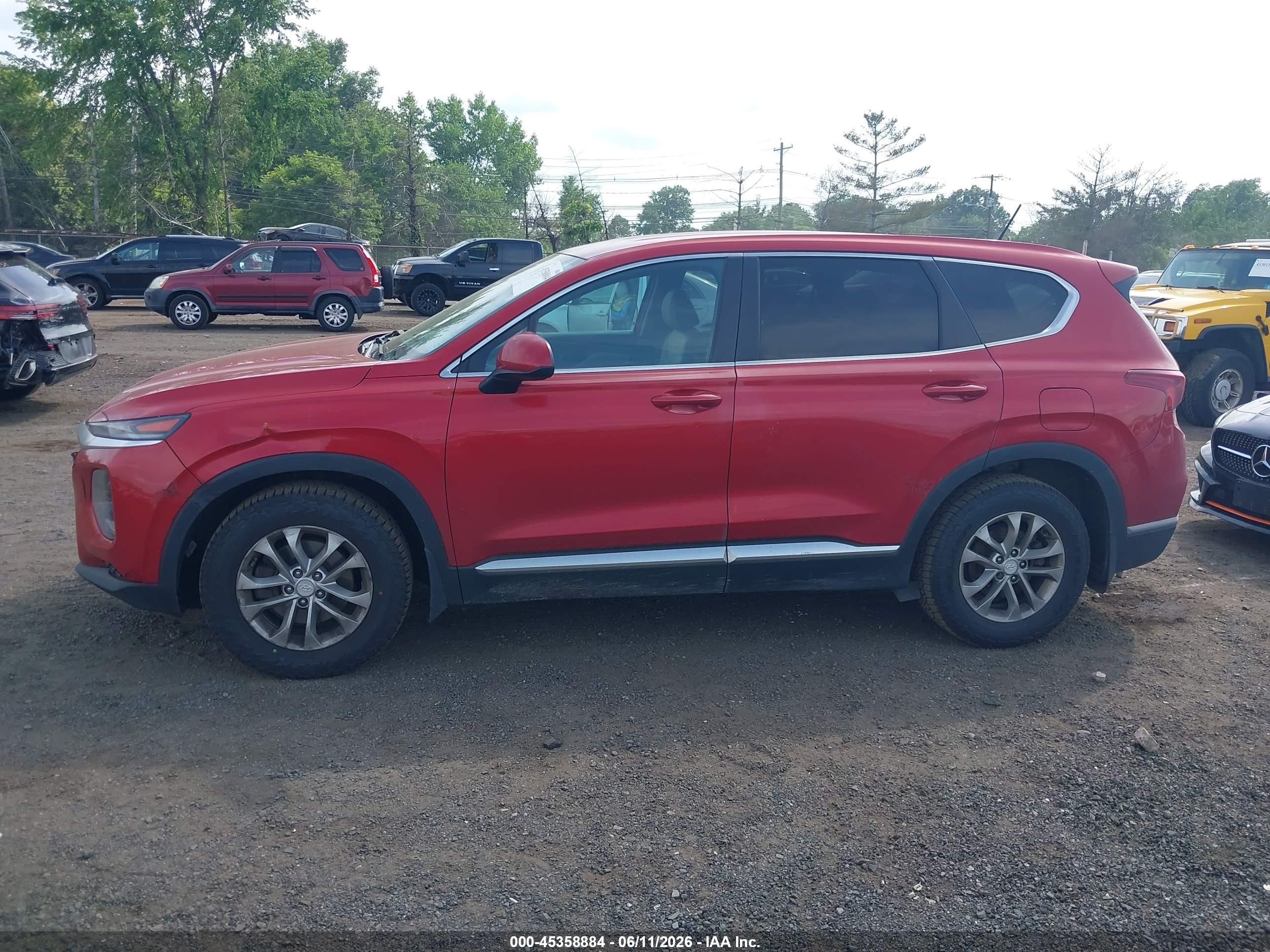 2020 Hyundai Santa Fe Se Red vin: 5NMS2CAD5LH150180