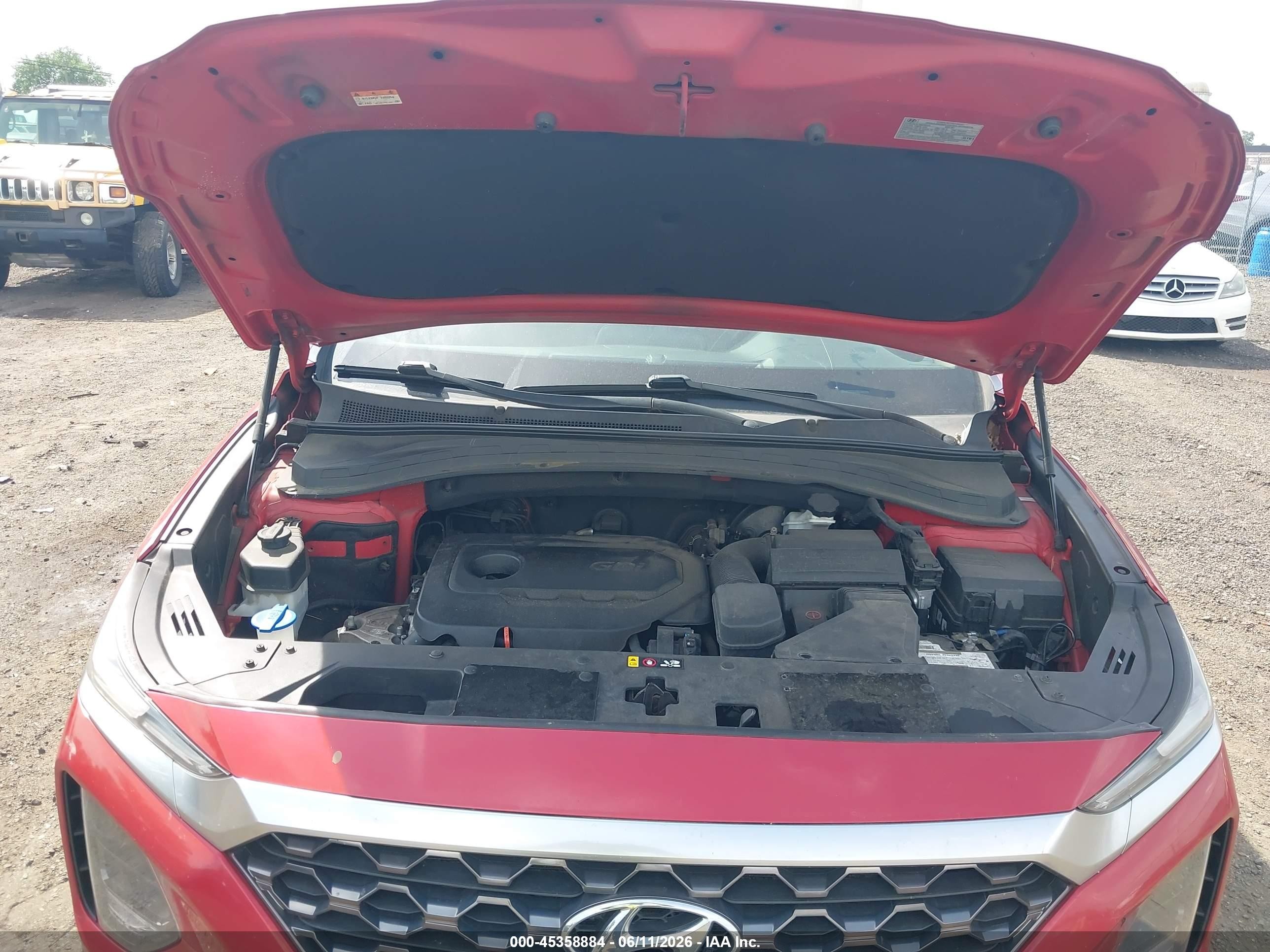 2020 Hyundai Santa Fe Se Red vin: 5NMS2CAD5LH150180