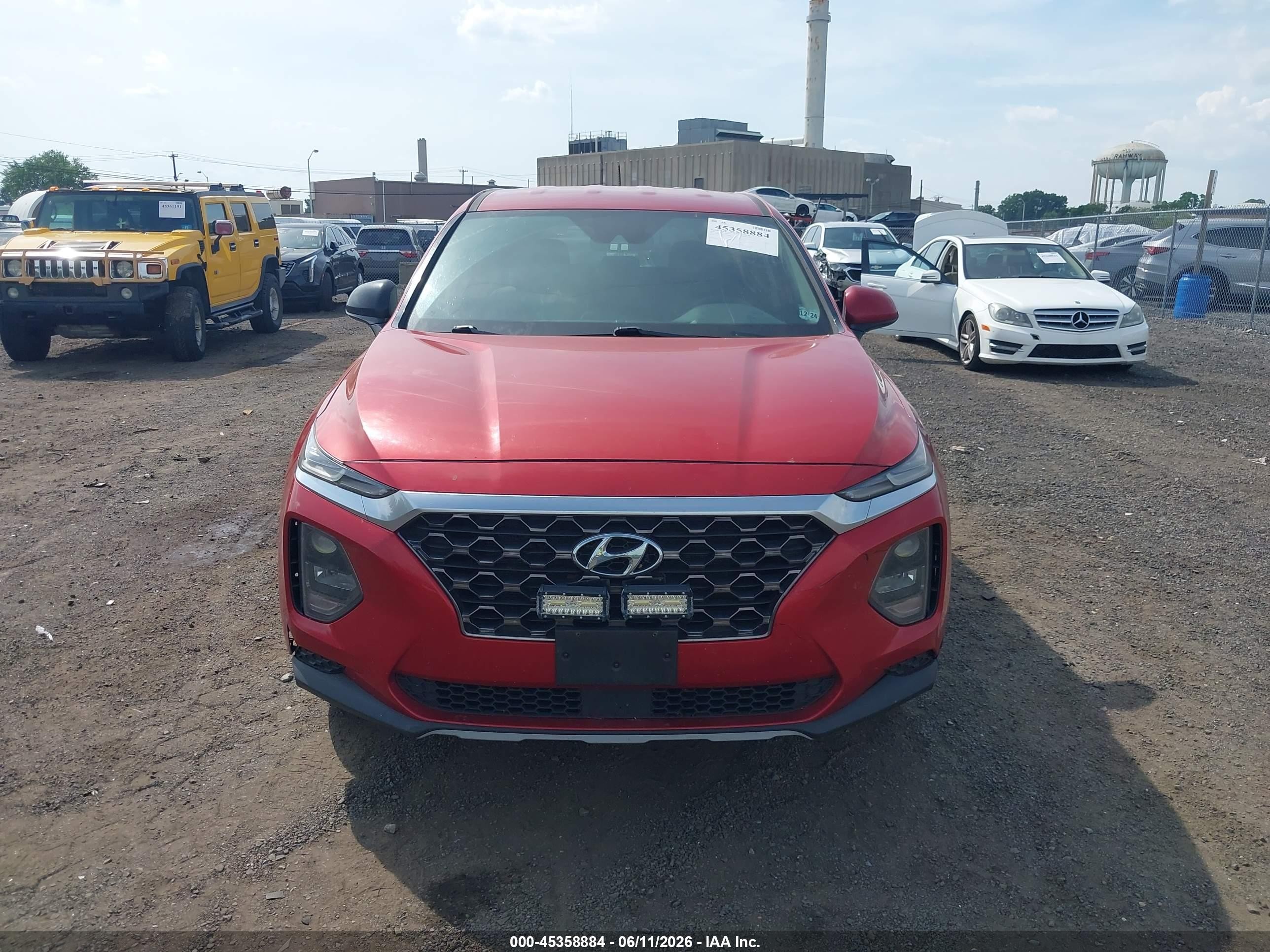2020 Hyundai Santa Fe Se Red vin: 5NMS2CAD5LH150180