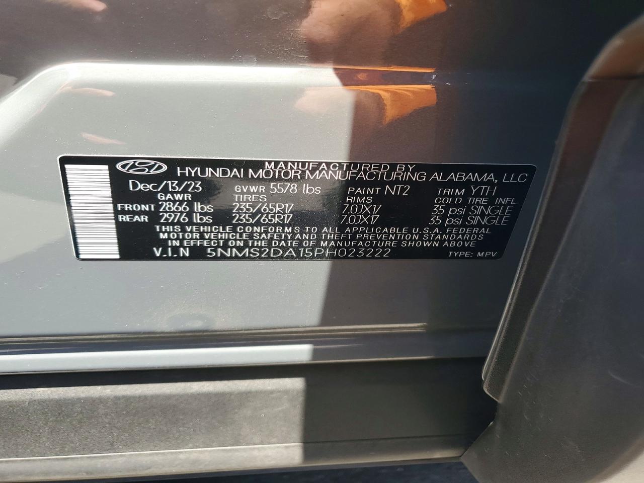 2023 Hyundai Santa Fe Blue Gray vin: 5NMS2DA15PH023222