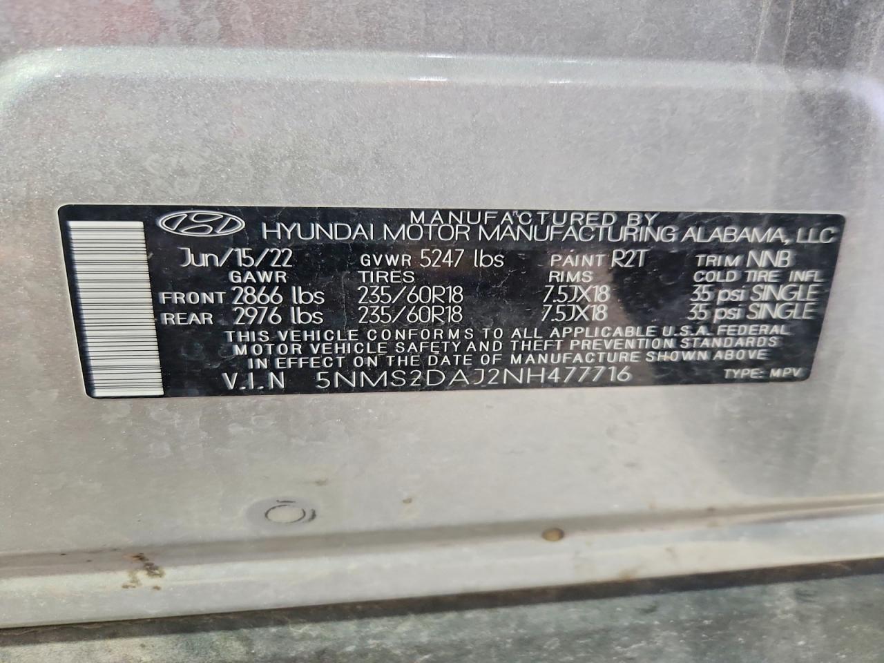 2022 Hyundai Santa Fe Sel Silver vin: 5NMS2DAJ2NH477716