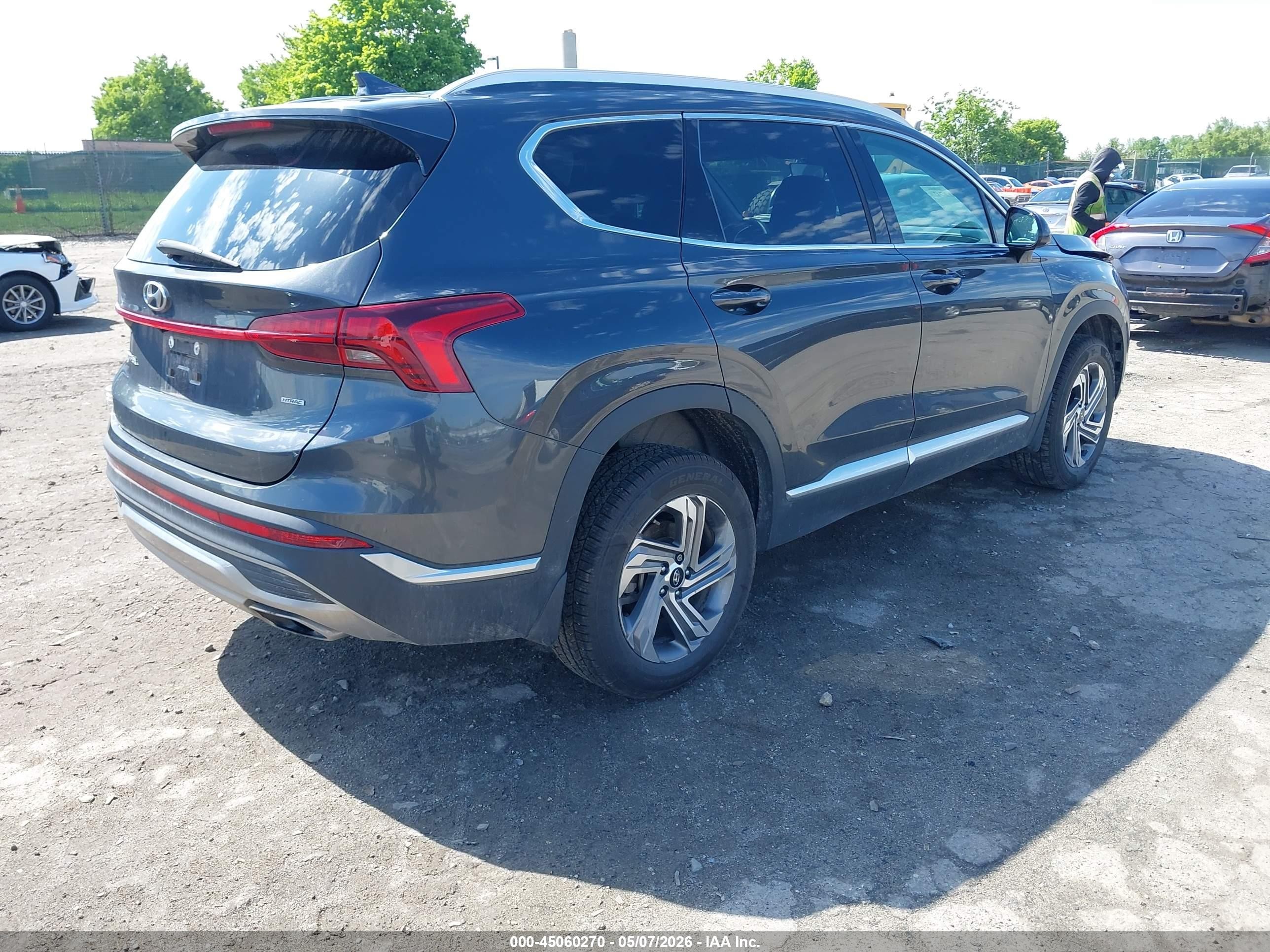 2022 Hyundai Santa Fe Sel Серый vin: 5NMS2DAJ5NH481856