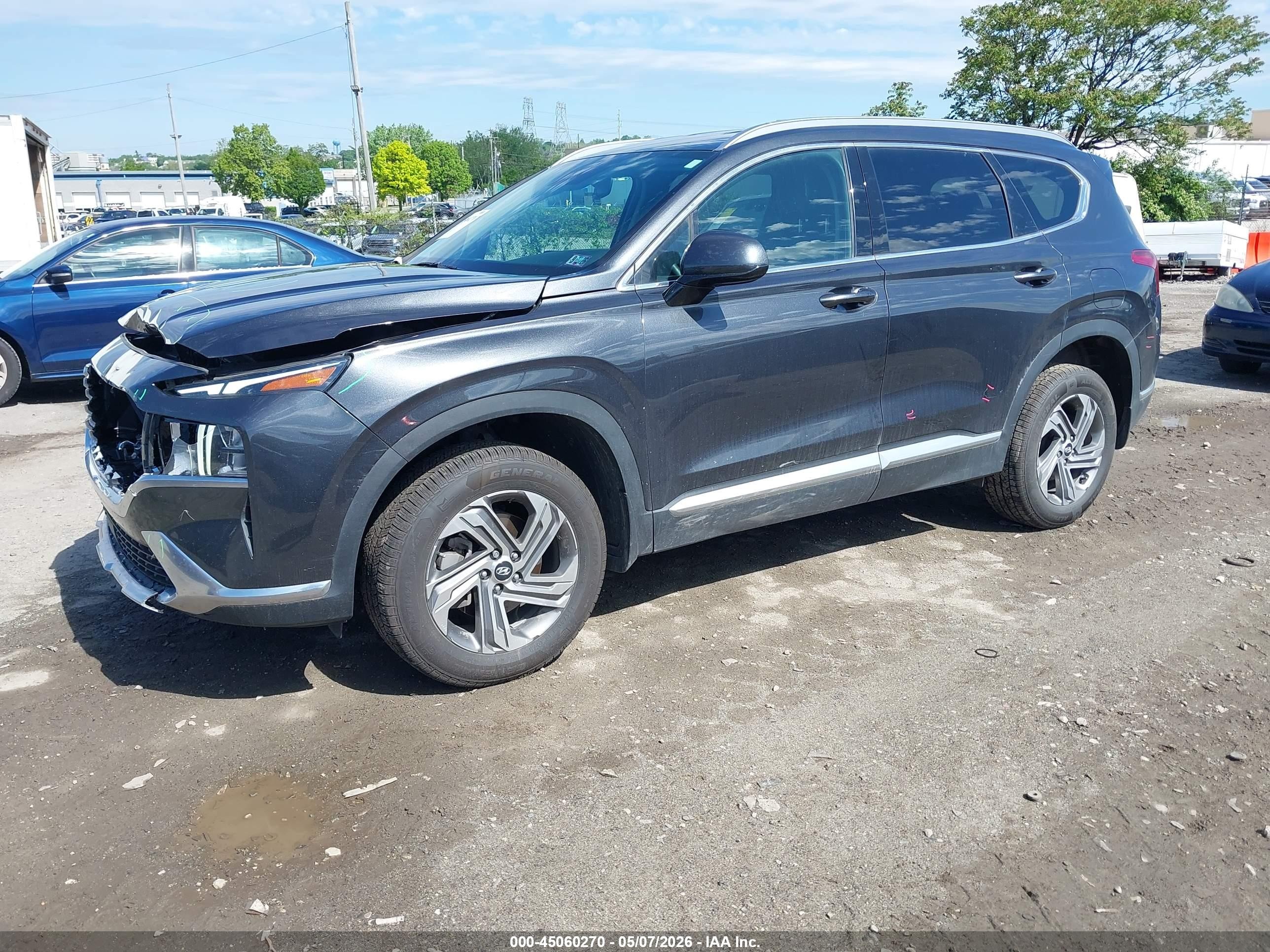 2022 Hyundai Santa Fe Sel Серый vin: 5NMS2DAJ5NH481856