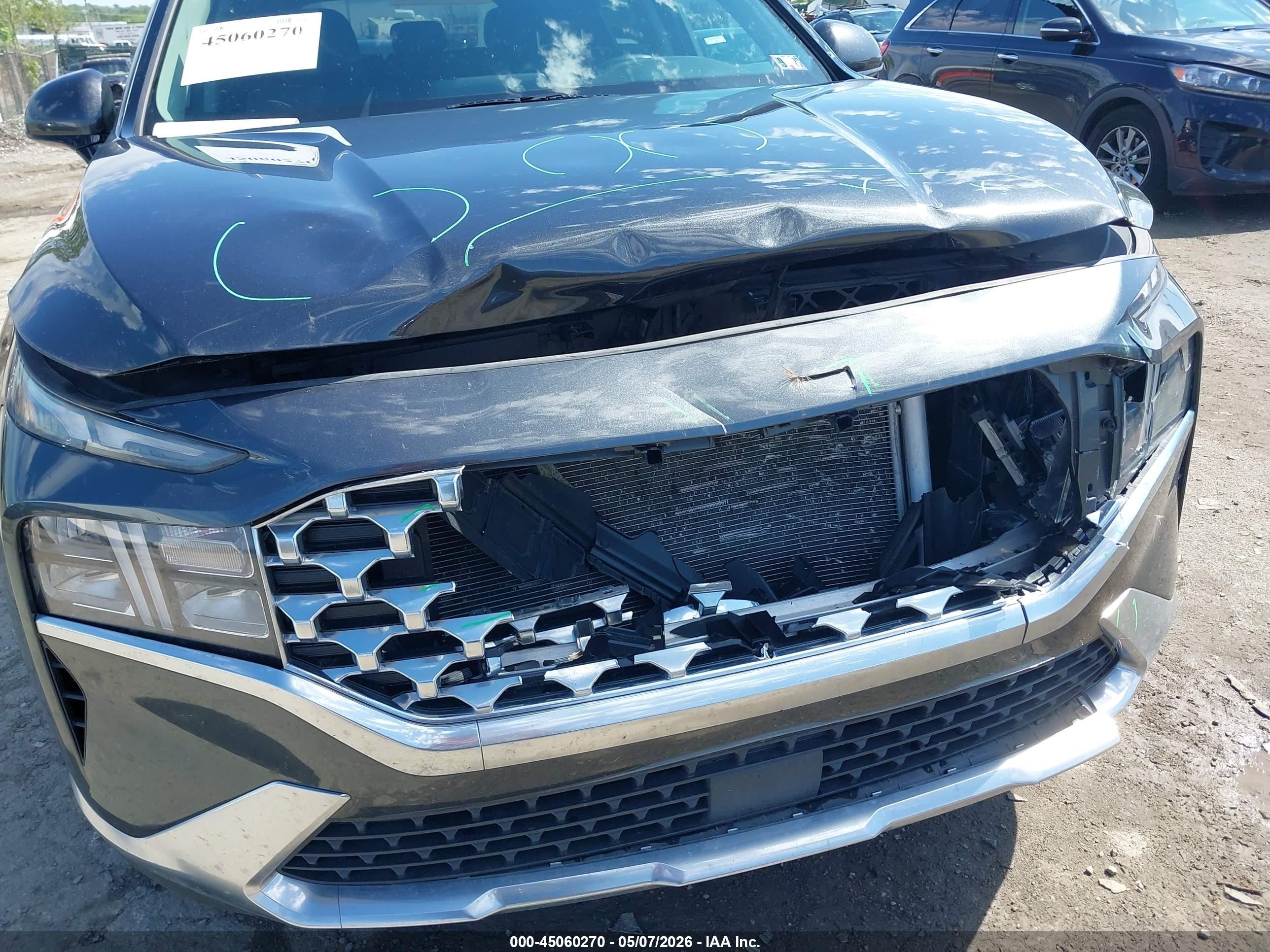 2022 Hyundai Santa Fe Sel Серый vin: 5NMS2DAJ5NH481856
