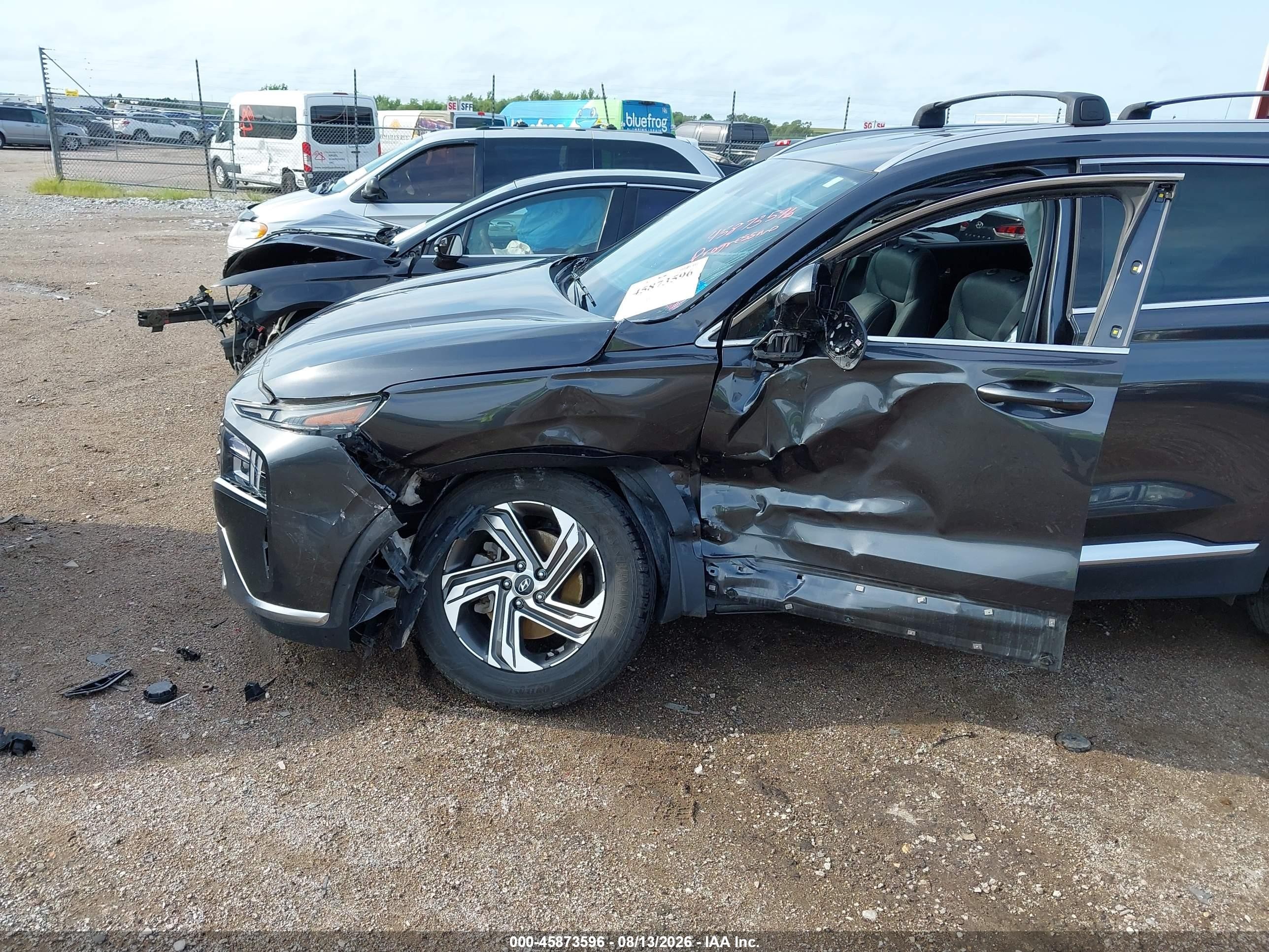 2022 Hyundai Santa Fe Sel Gray vin: 5NMS2DAJ9NH450674