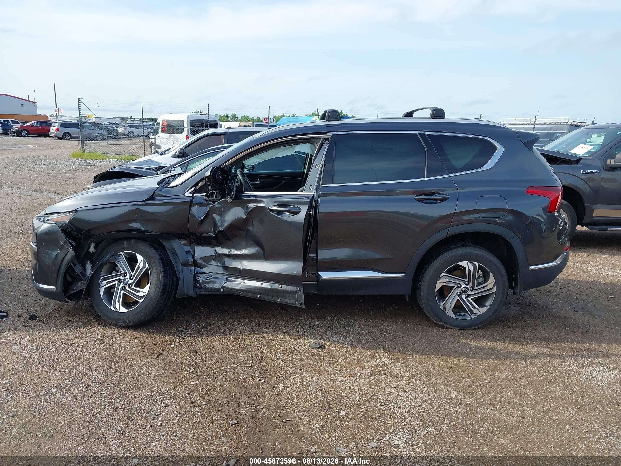 2022 Hyundai Santa Fe Sel Gray vin: 5NMS2DAJ9NH450674