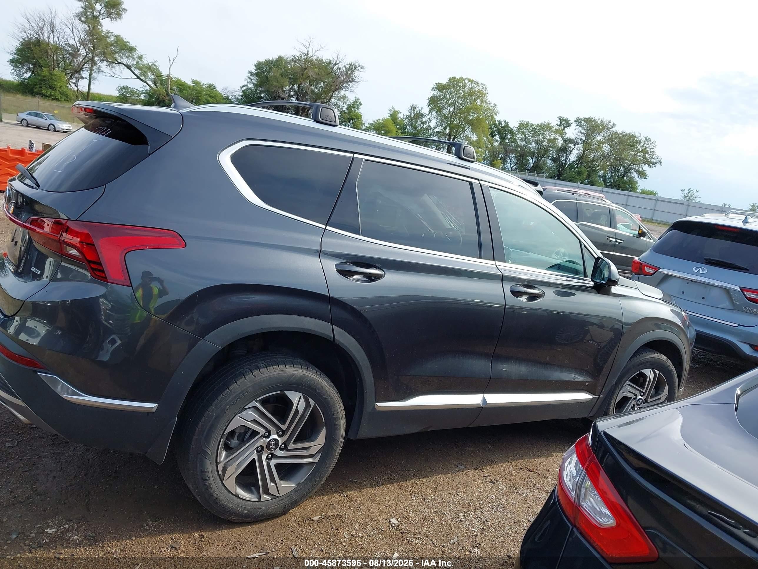 2022 Hyundai Santa Fe Sel Gray vin: 5NMS2DAJ9NH450674