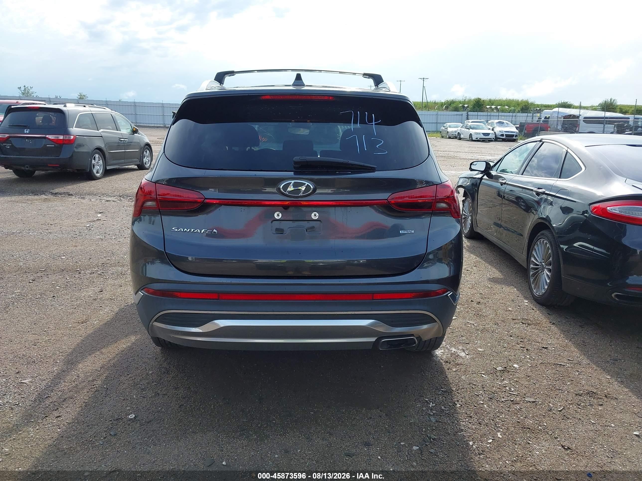 2022 Hyundai Santa Fe Sel Gray vin: 5NMS2DAJ9NH450674