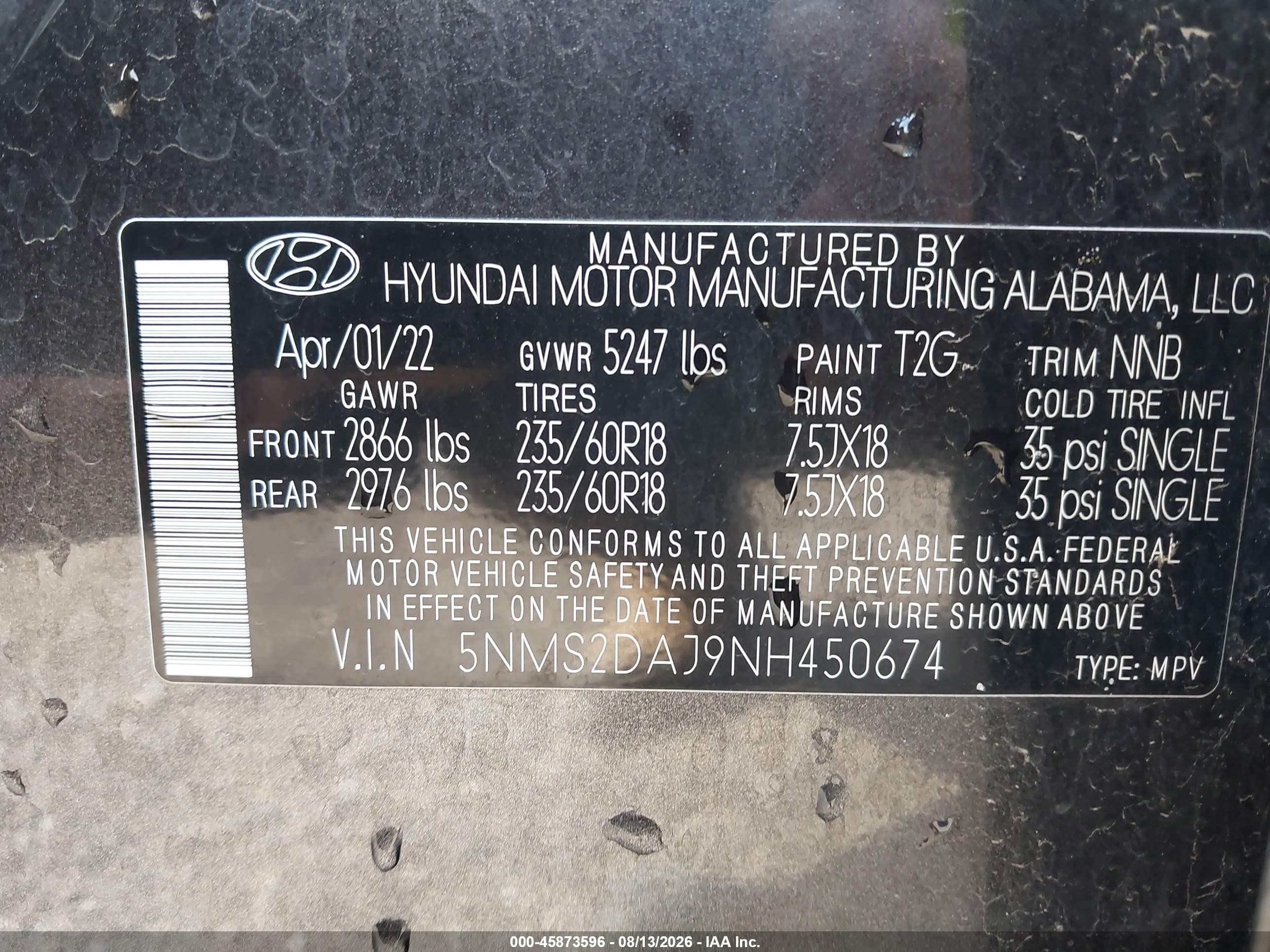 2022 Hyundai Santa Fe Sel Gray vin: 5NMS2DAJ9NH450674