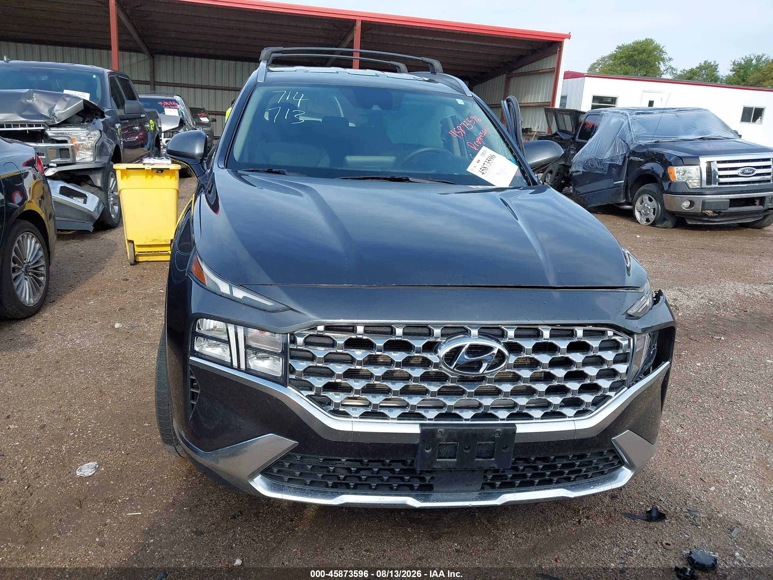 2022 Hyundai Santa Fe Sel Gray vin: 5NMS2DAJ9NH450674