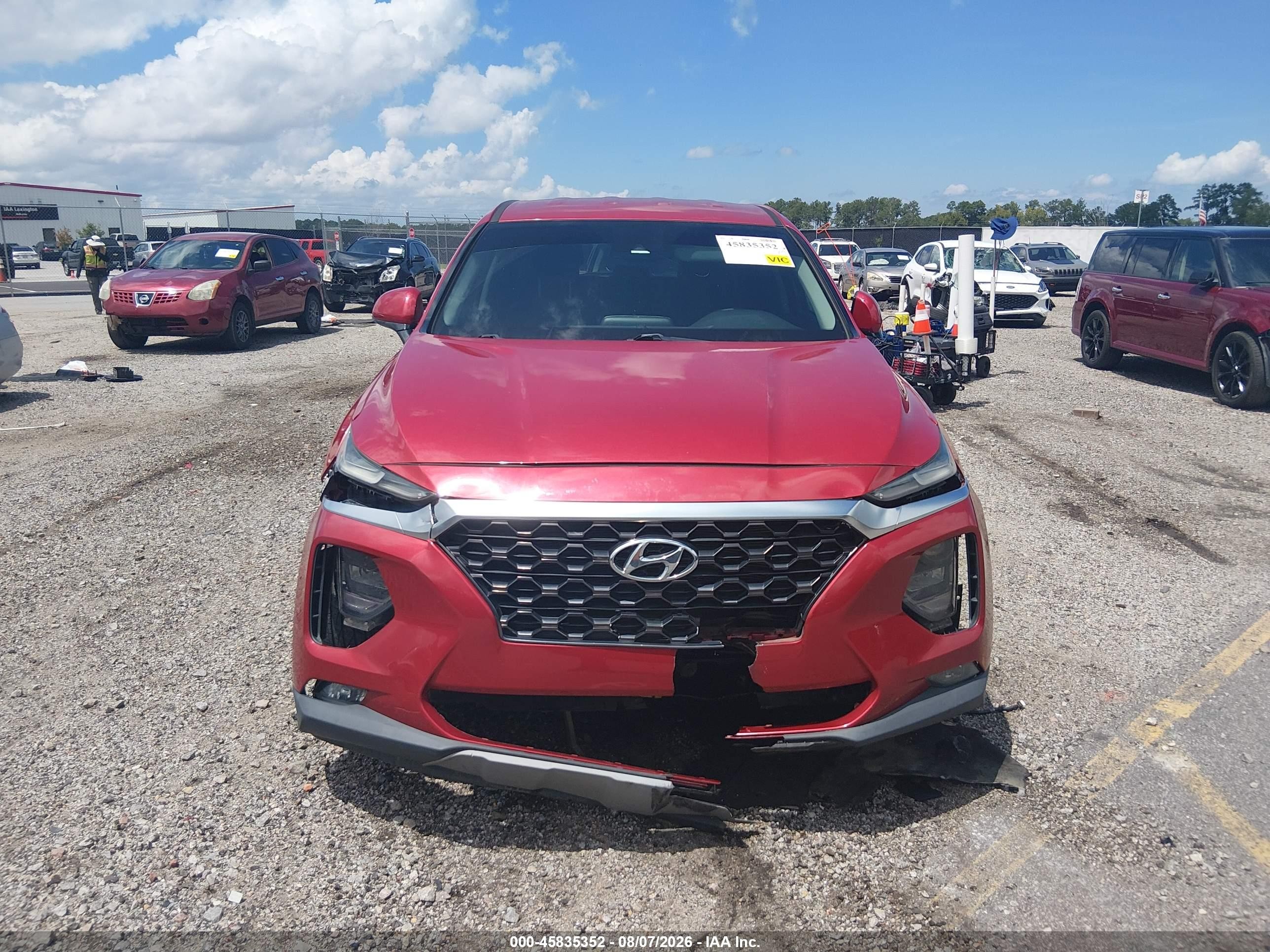 2019 Hyundai Santa Fe Sel Red vin: 5NMS33AD1KH001504