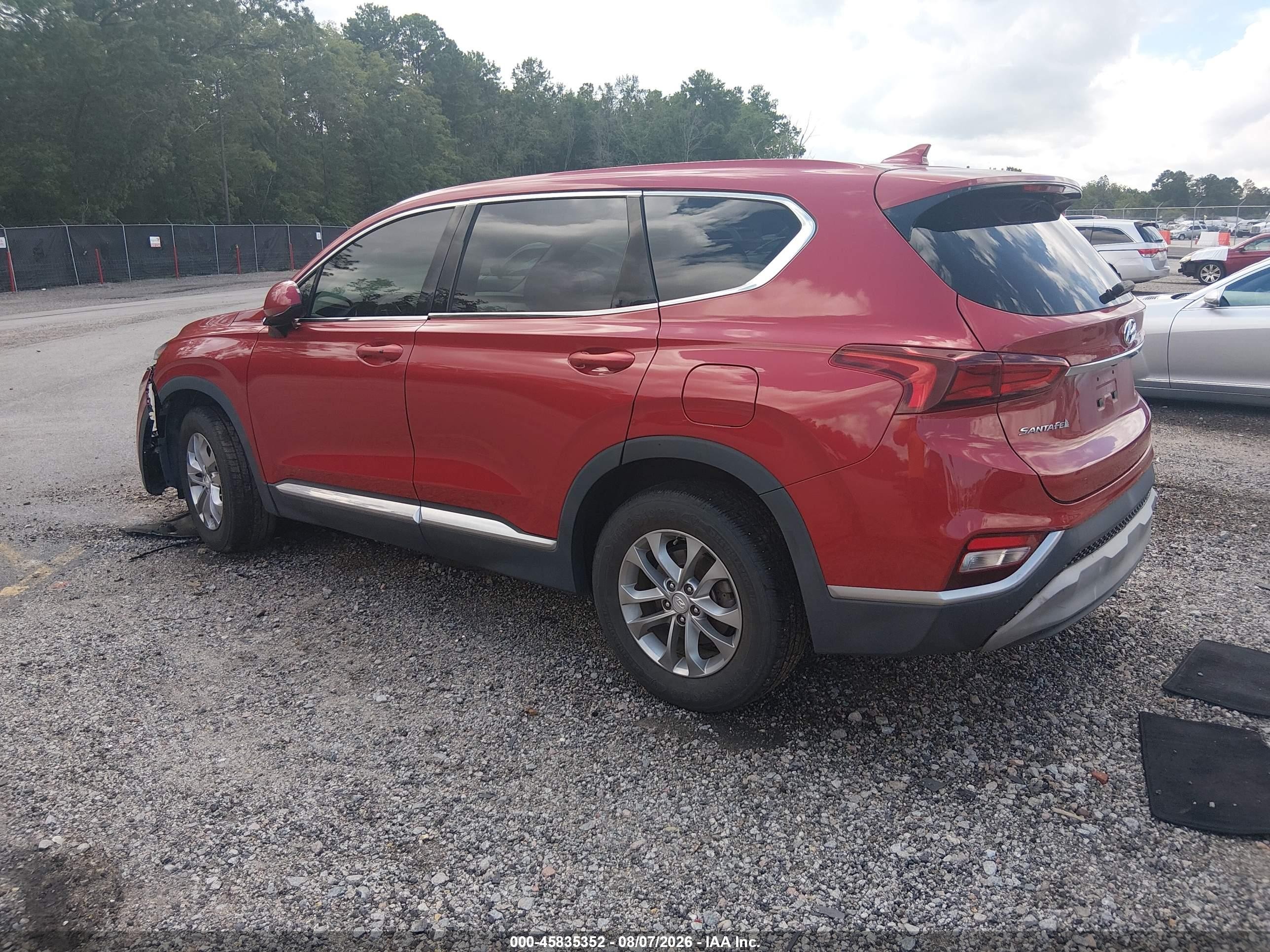 2019 Hyundai Santa Fe Sel Red vin: 5NMS33AD1KH001504