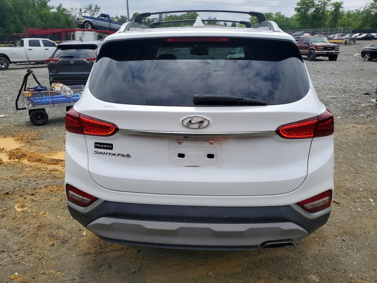 2020 Hyundai Santa Fe Sel White vin: 5NMS33AD4LH220751