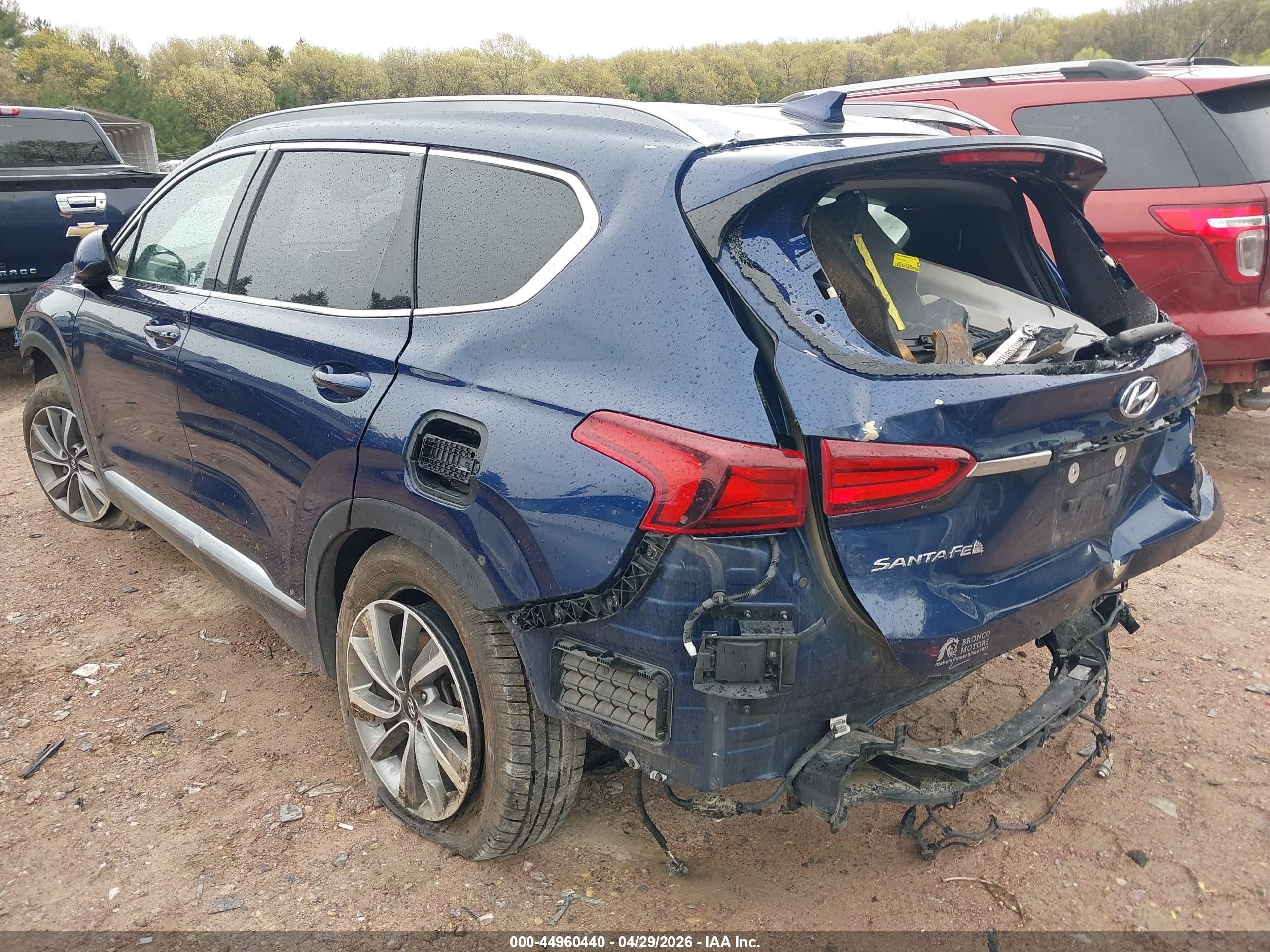 2019 Hyundai Santa Fe Sel Plus Blue vin: 5NMS33AD6KH042520