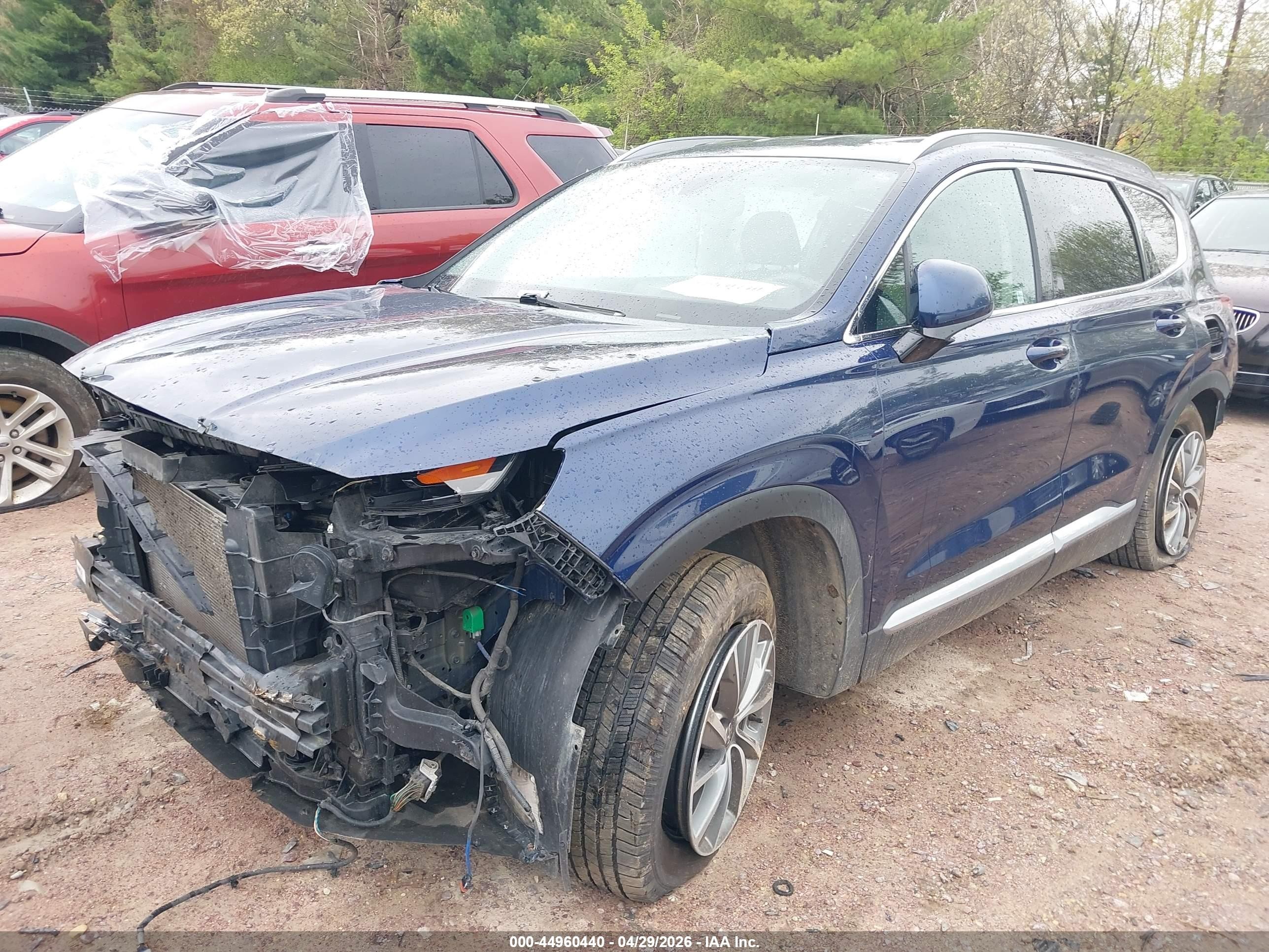 2019 Hyundai Santa Fe Sel Plus Blue vin: 5NMS33AD6KH042520