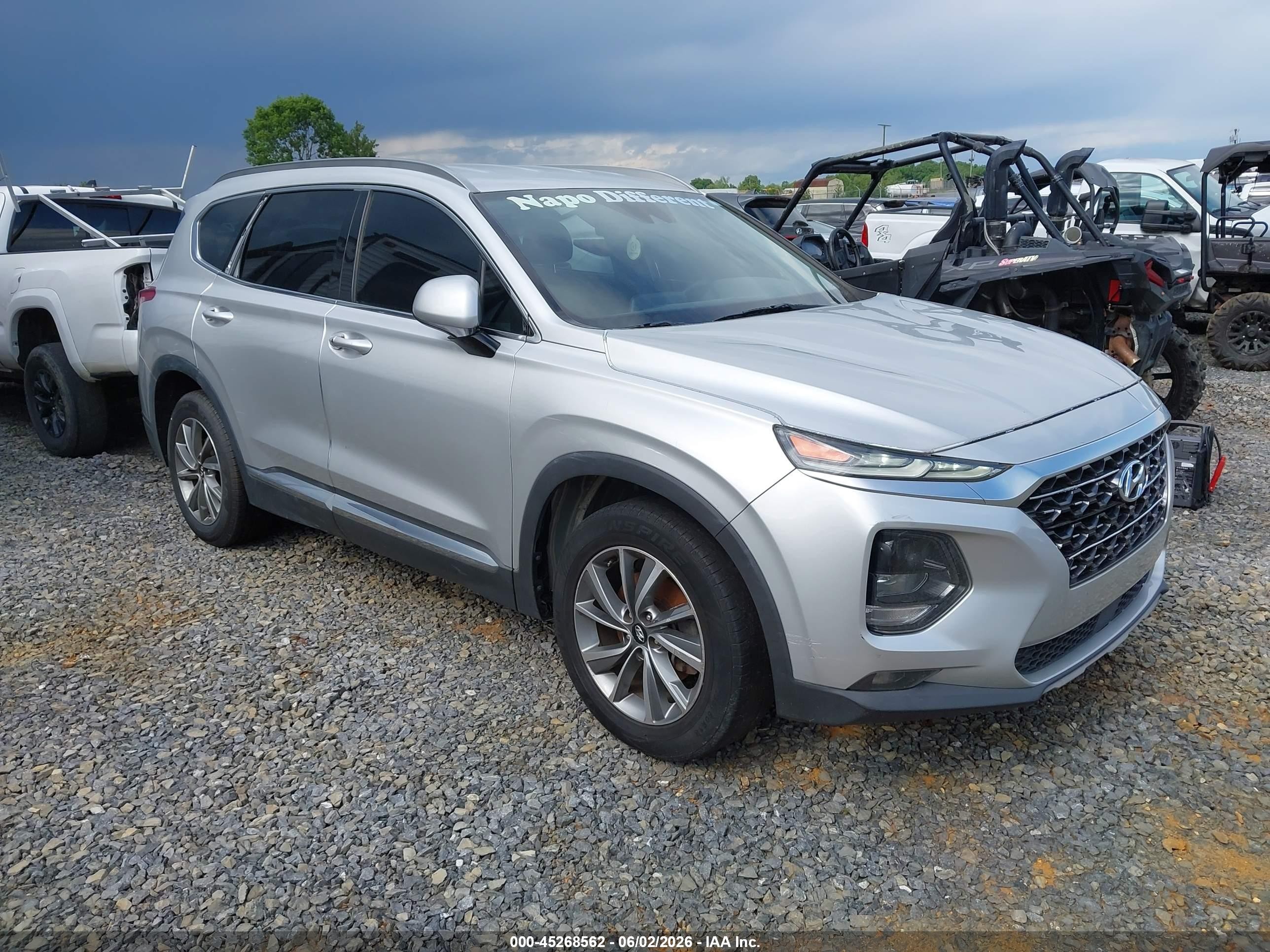 2019 Hyundai Santa Fe Sel Plus Silver vin: 5NMS33AD7KH002155