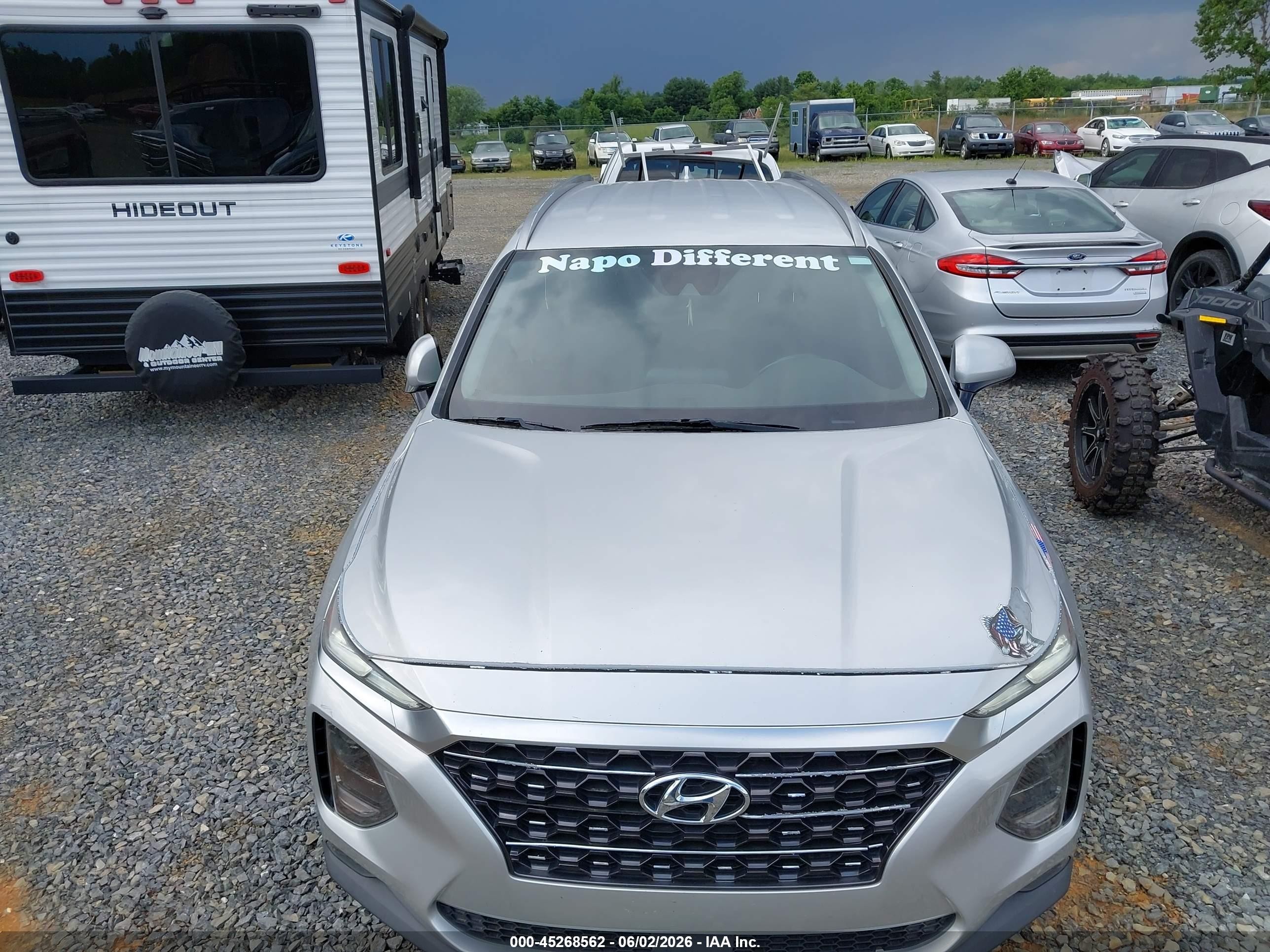 2019 Hyundai Santa Fe Sel Plus Silver vin: 5NMS33AD7KH002155