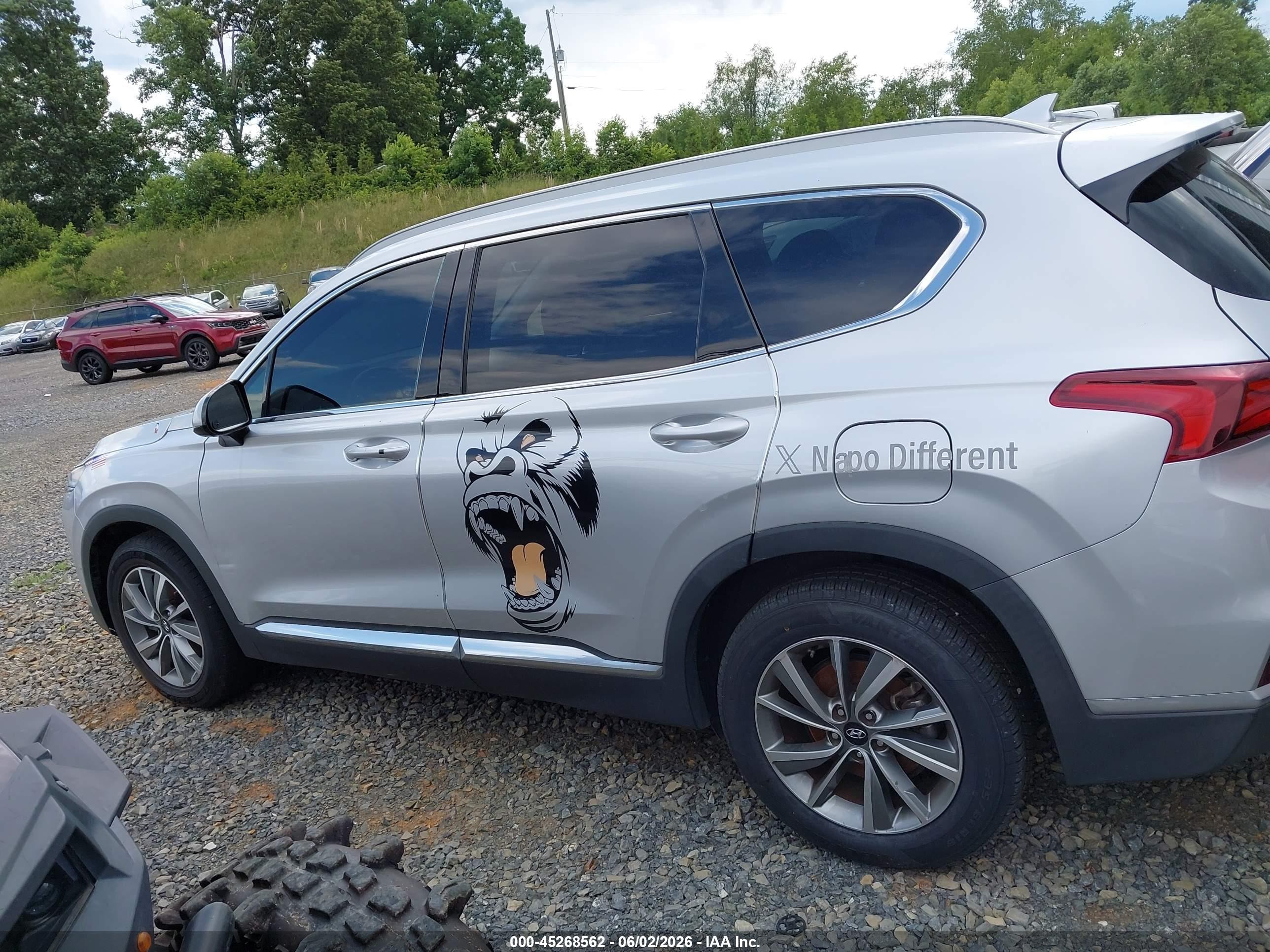 2019 Hyundai Santa Fe Sel Plus Silver vin: 5NMS33AD7KH002155