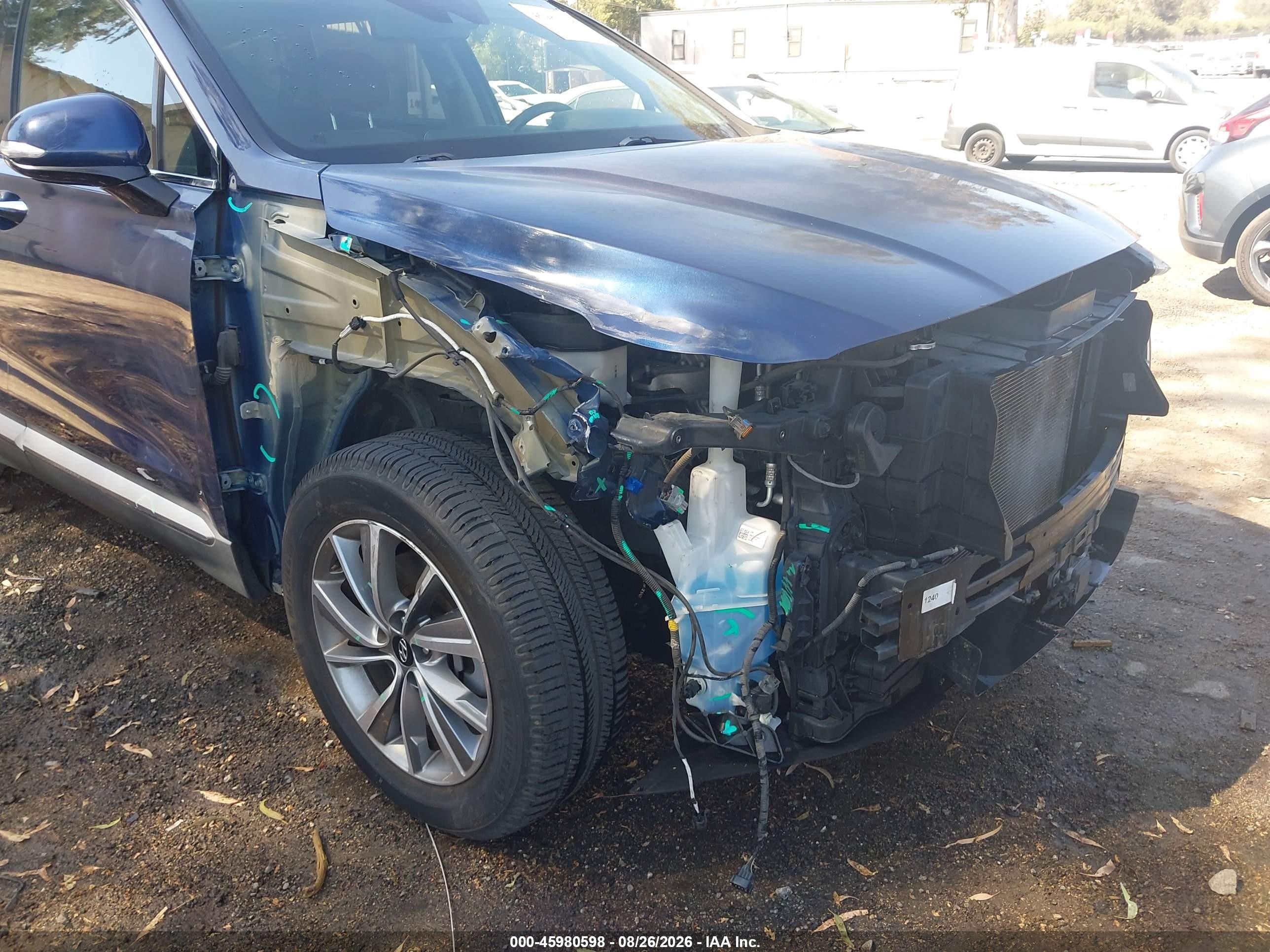 2020 Hyundai Santa Fe Sel Blue vin: 5NMS33AD7LH150355