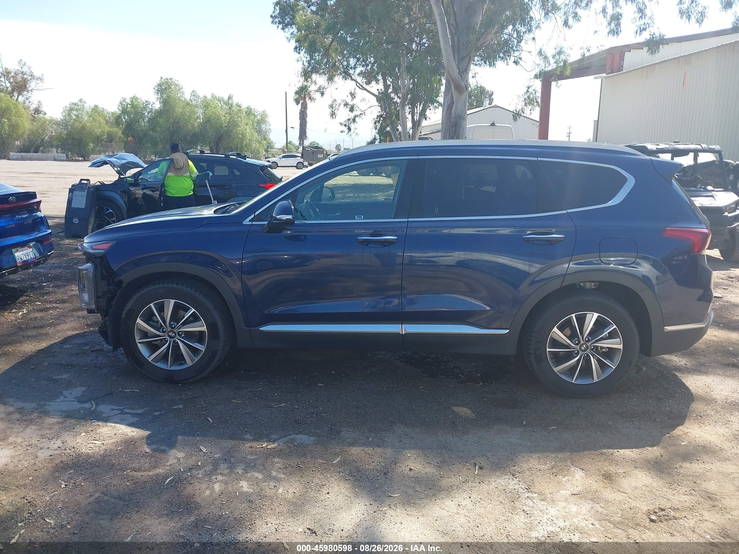 2020 Hyundai Santa Fe Sel Blue vin: 5NMS33AD7LH150355